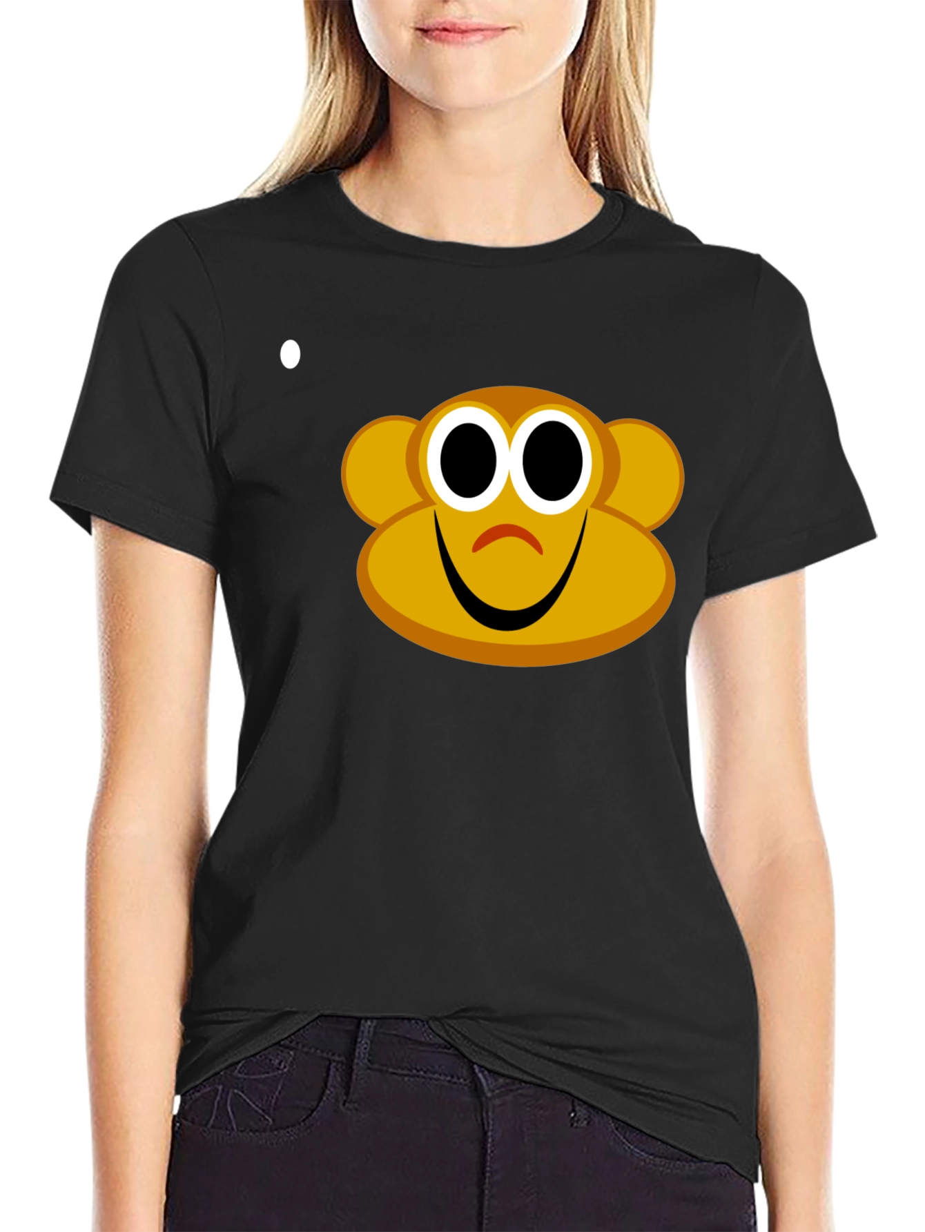 Monkey Graphic Tee - Black Cotton Blend