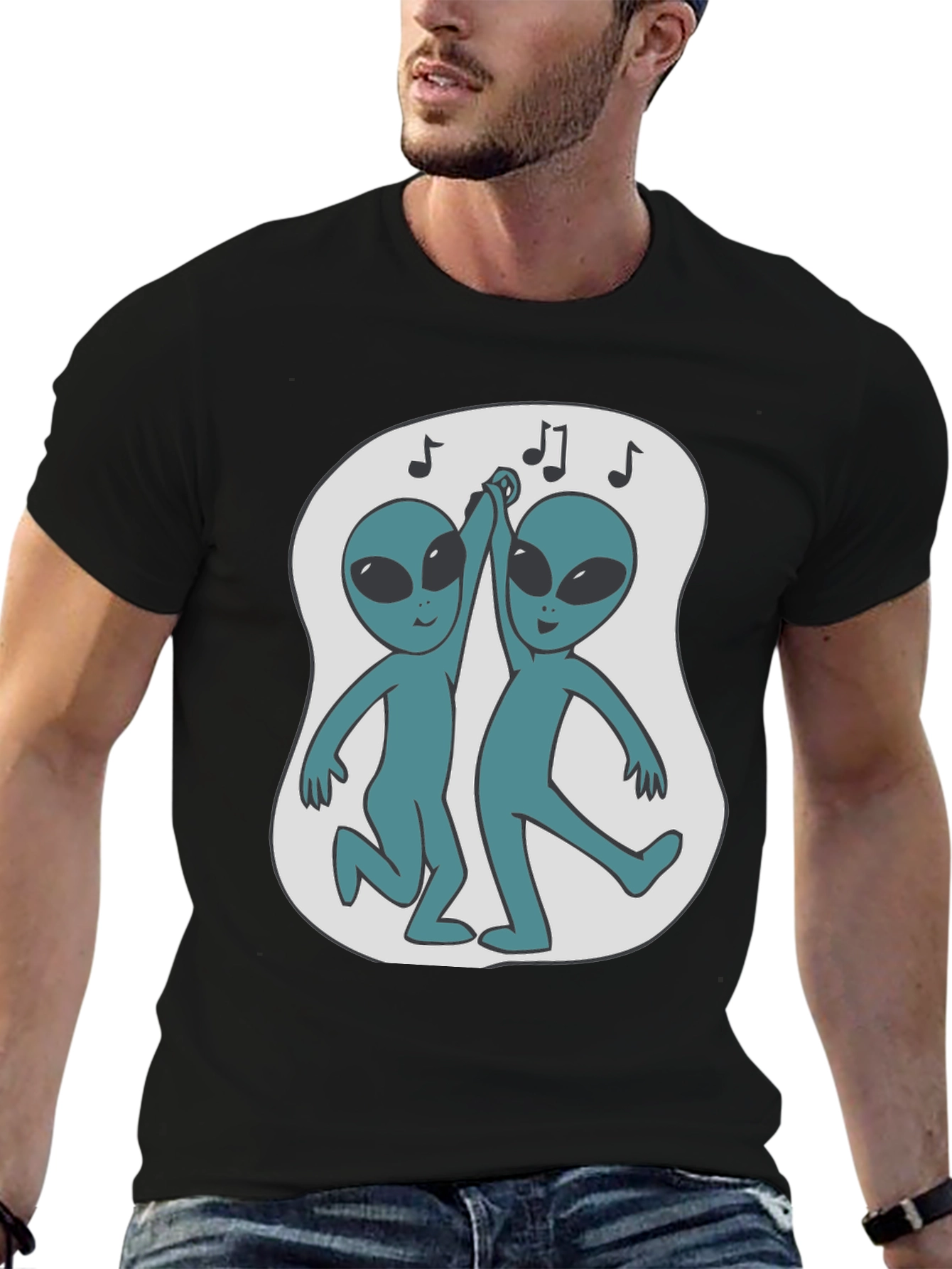 Dancing Alien T-Shirt - Black