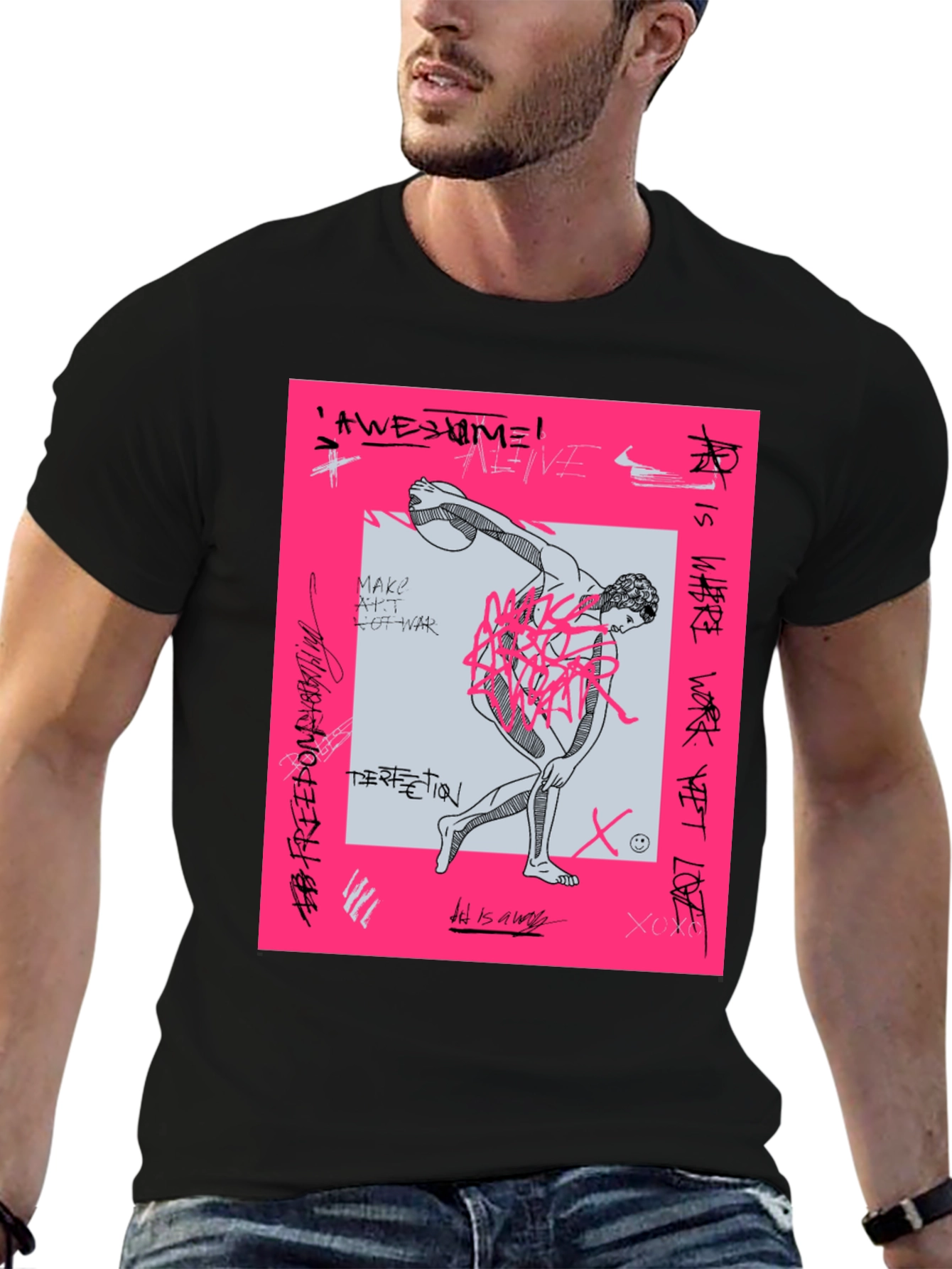 Edgy Graphic Print Tee - Streetwear Fashion