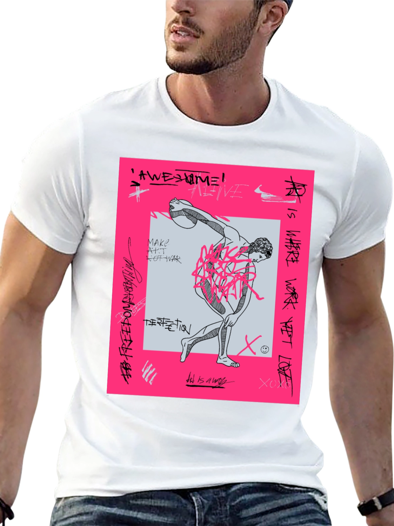 Edgy Graphic Print Tee - Streetwear Fashion