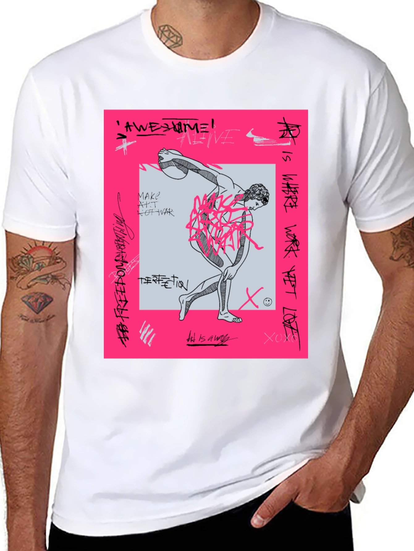 Edgy Graphic Print Tee - Streetwear Fashion