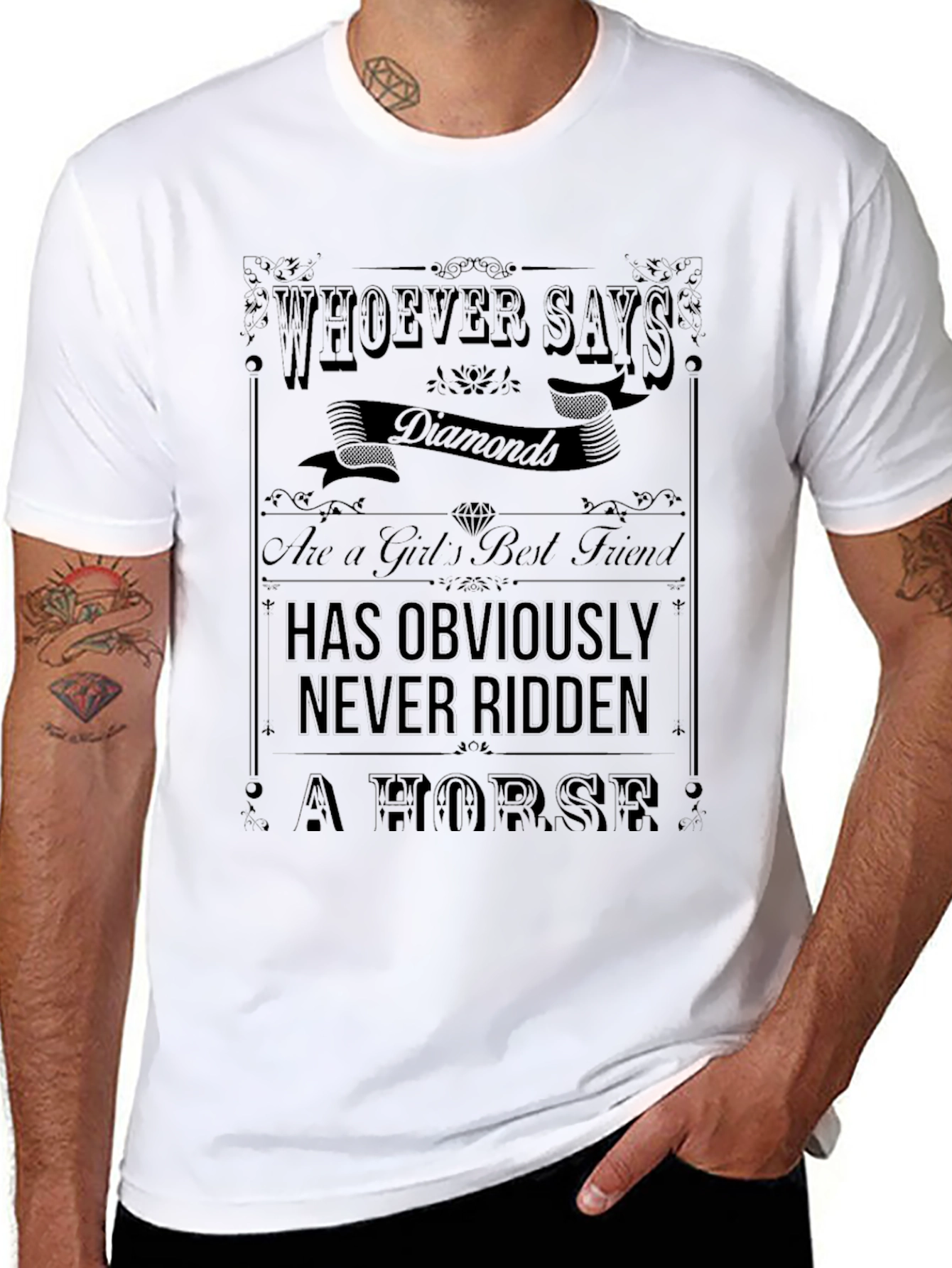 Diamonds & Horses Graphic Tee