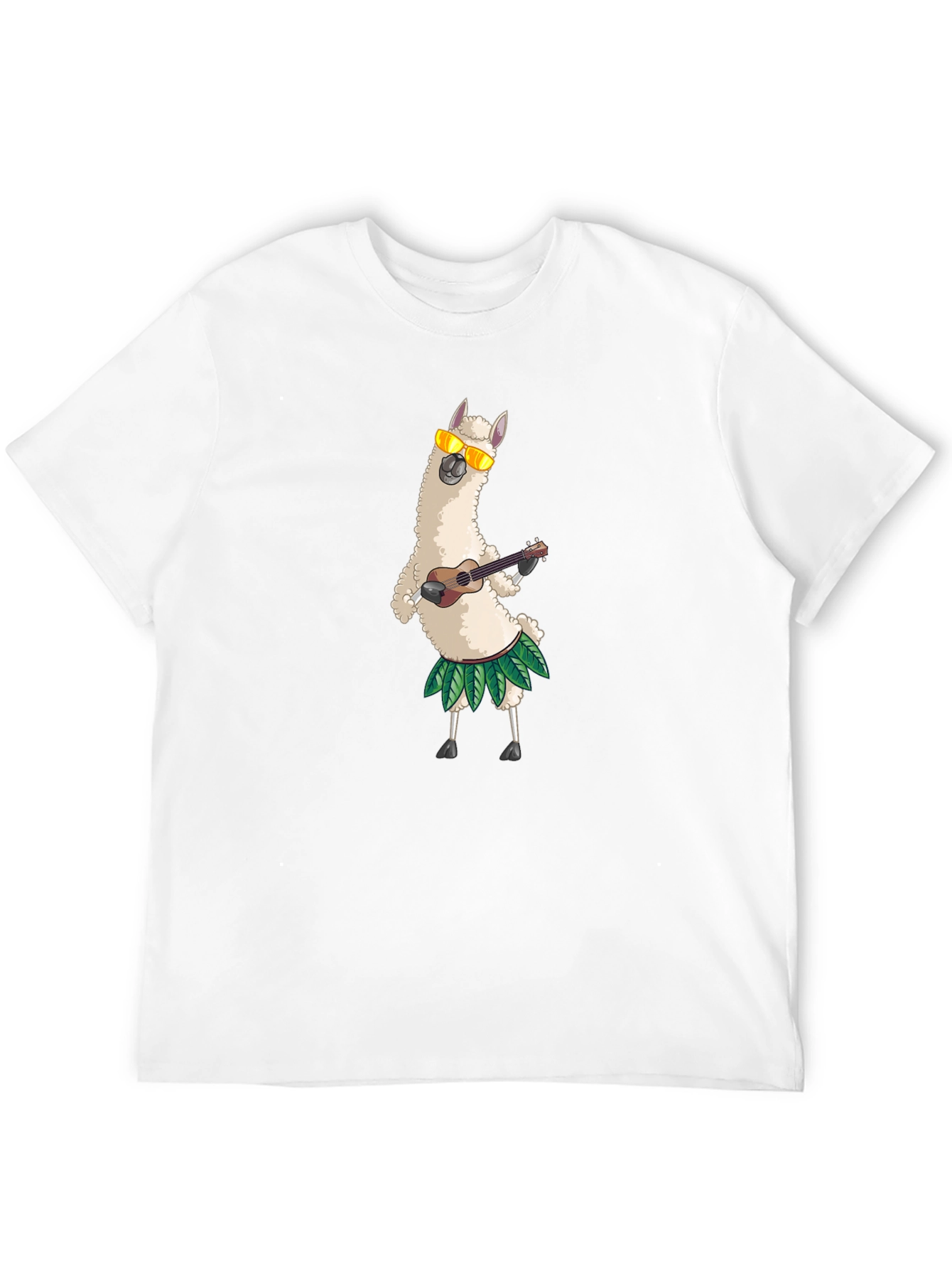 Llama Ukulele T-Shirt - Funny Hawaiian Vacation Tee