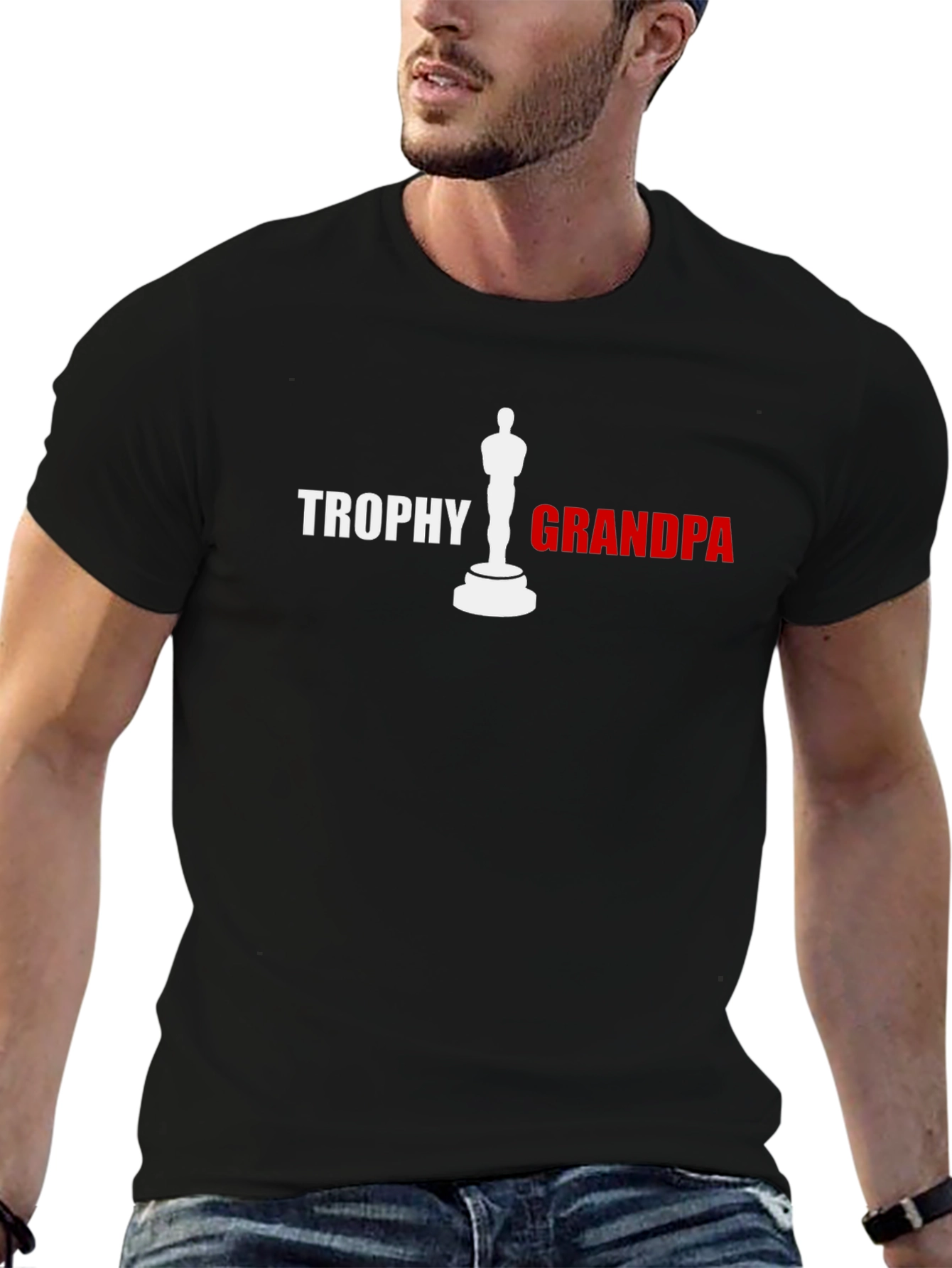 Trophy Grandpa Graphic Tee - Black