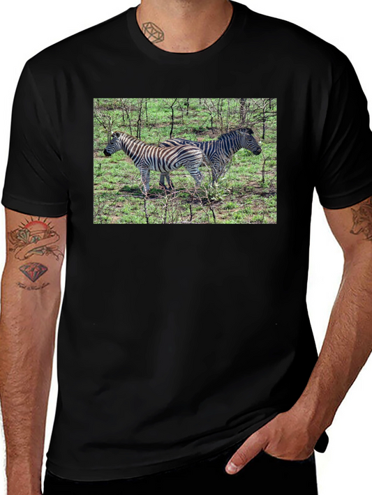 Zebra Print Crew Neck T-Shirt