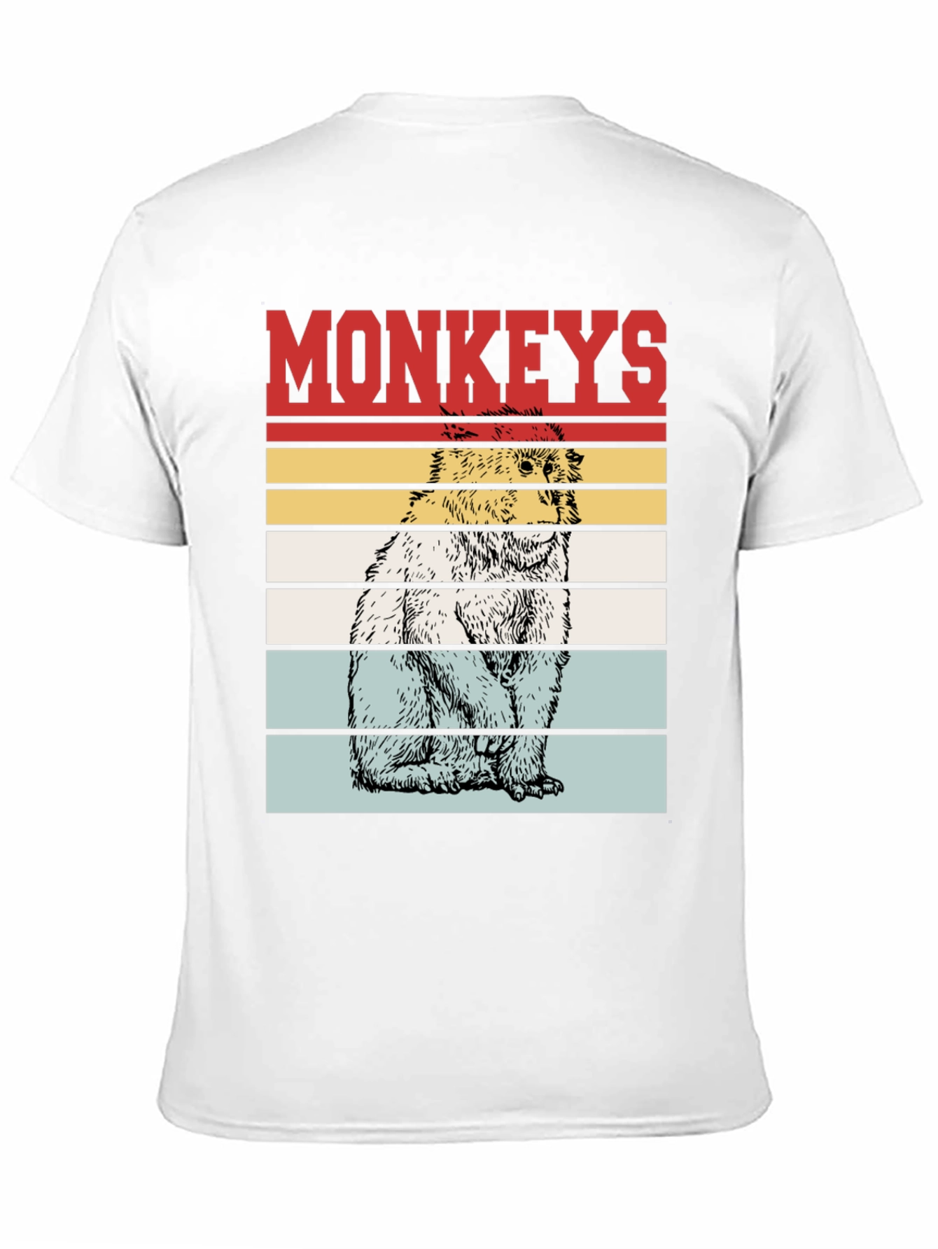 Retro Monkeys Graphic Tee - Black