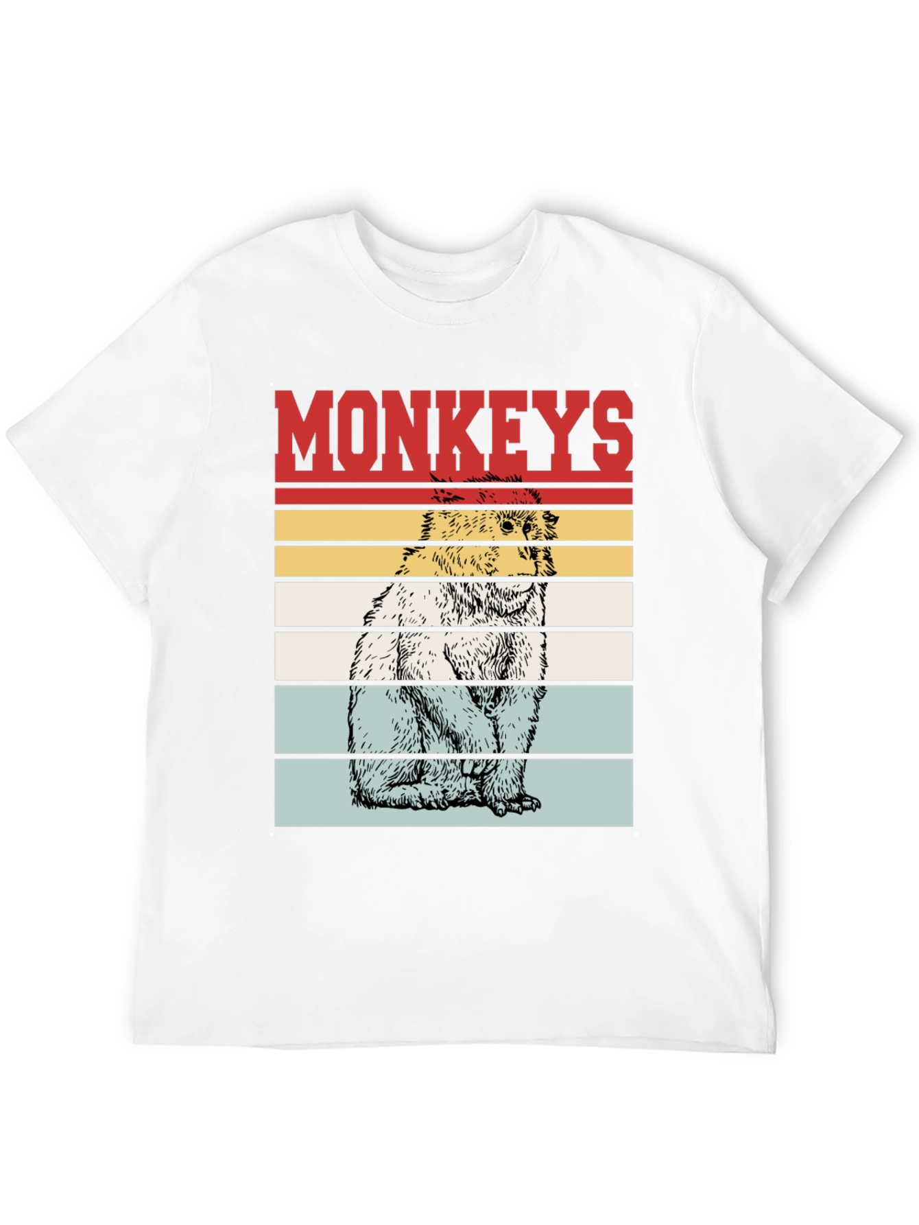 Retro Monkeys Graphic Tee - Black