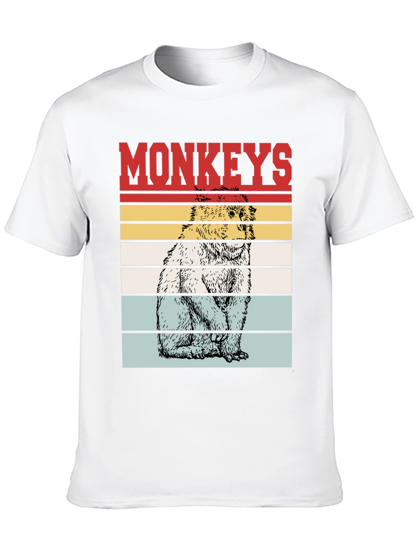 Retro Monkeys Graphic Tee - Black