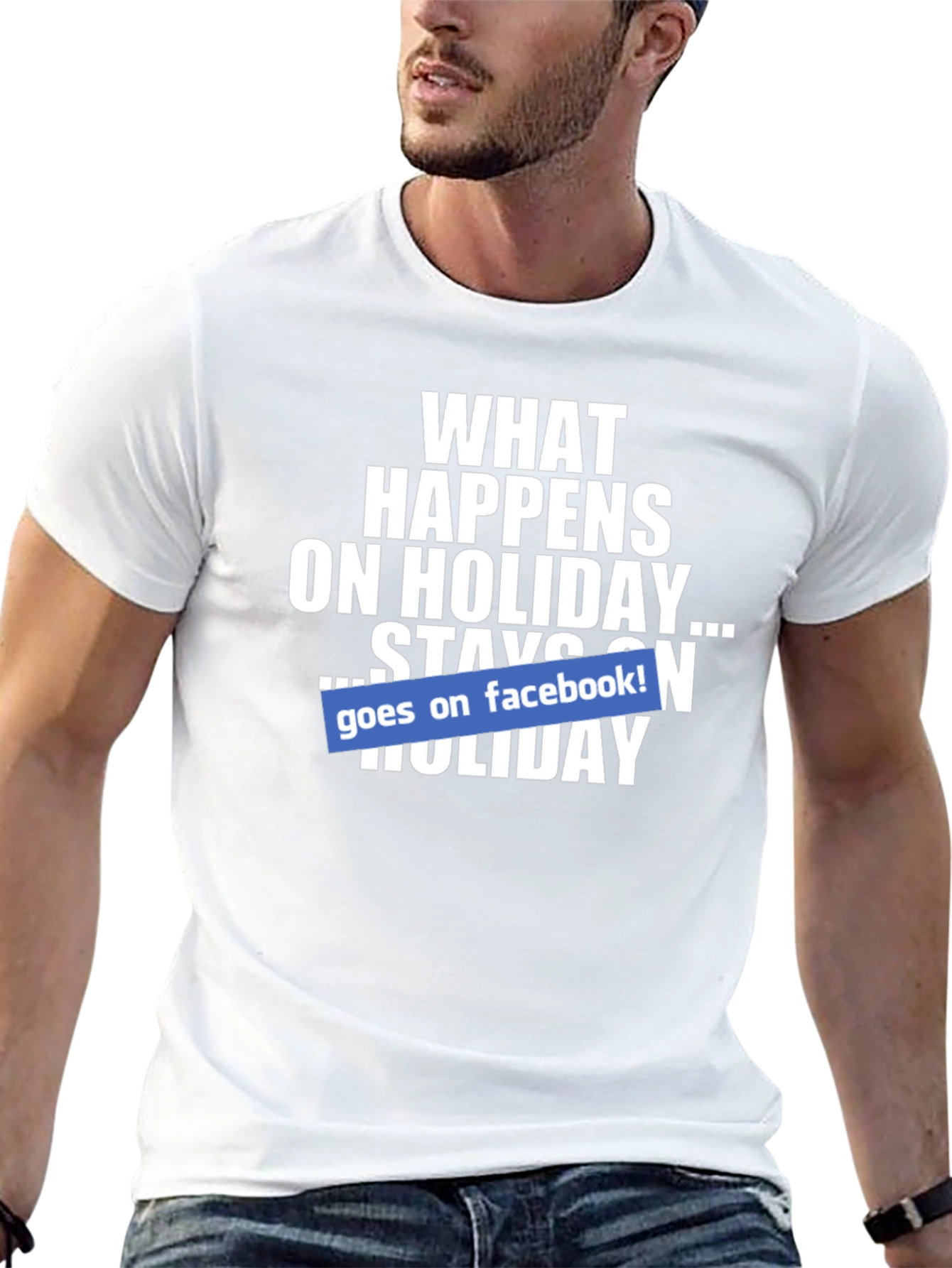 Holiday Facebook T-Shirt - What Happens Stays On Facebook