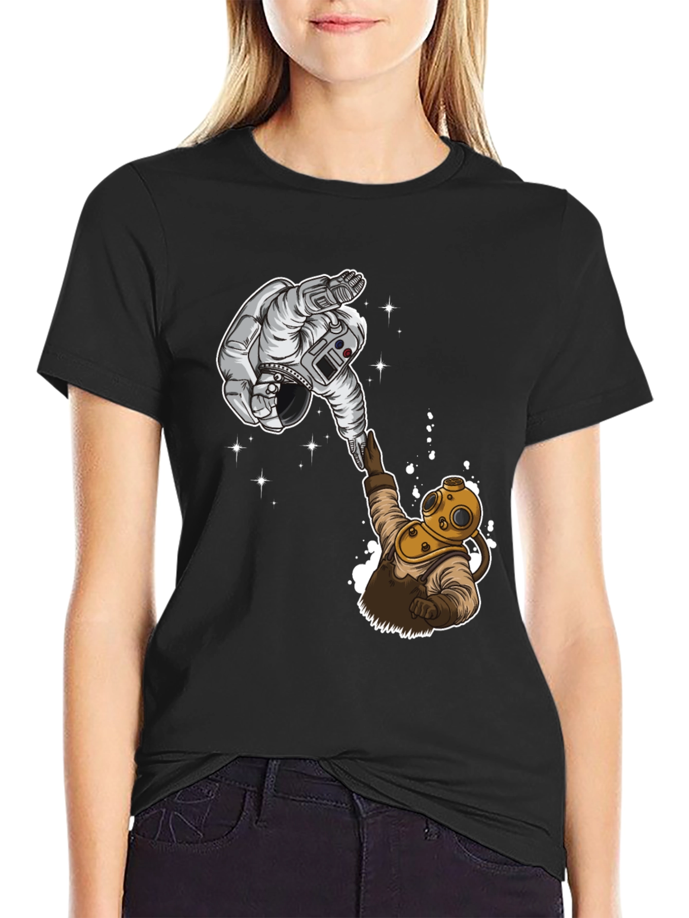 Astronaut & Diver T-Shirt - Space & Ocean United