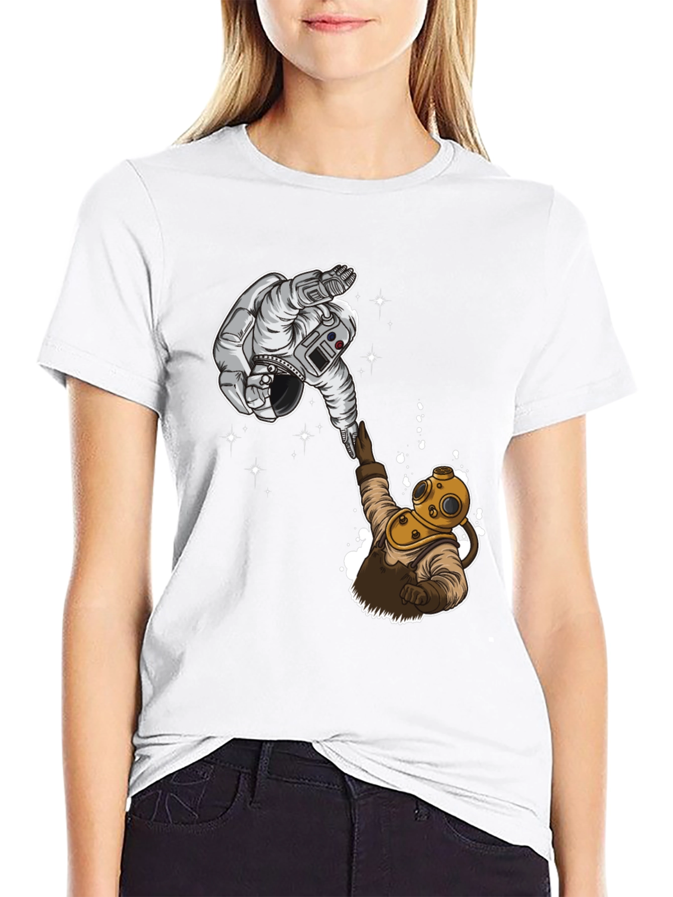 Astronaut & Diver T-Shirt - Space & Ocean United