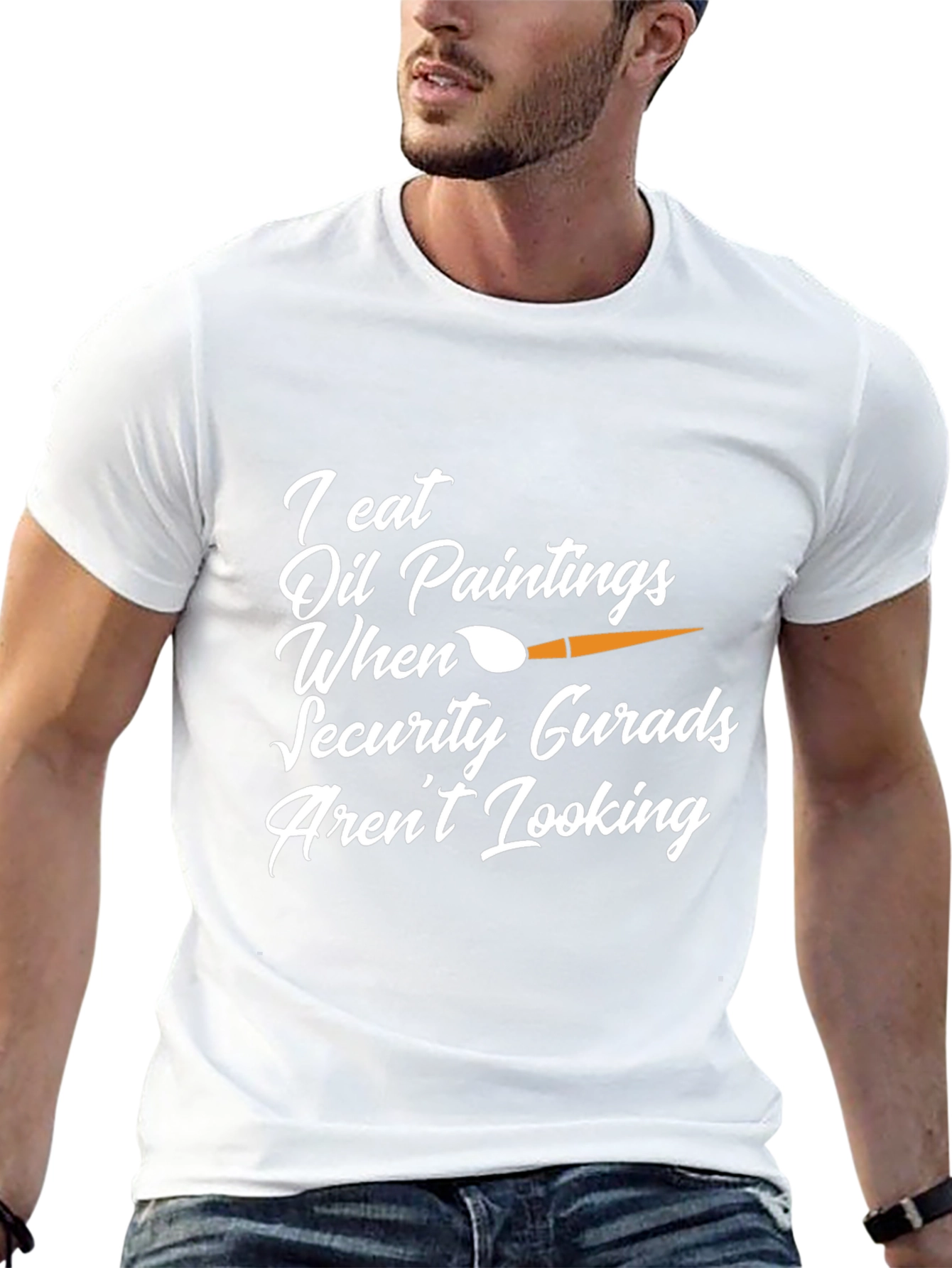 I Eat Oil Paintings Funny Graphic Tee