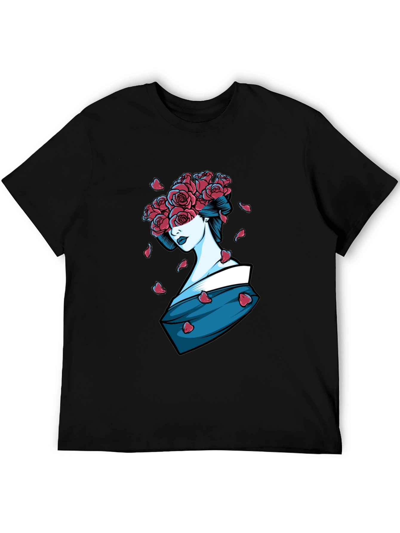 Geisha Rose T-Shirt - Unique Graphic Tee