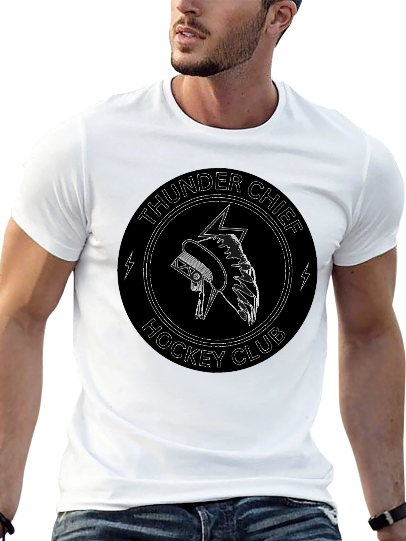 Thunder Chief Hockey Club Black T-Shirt