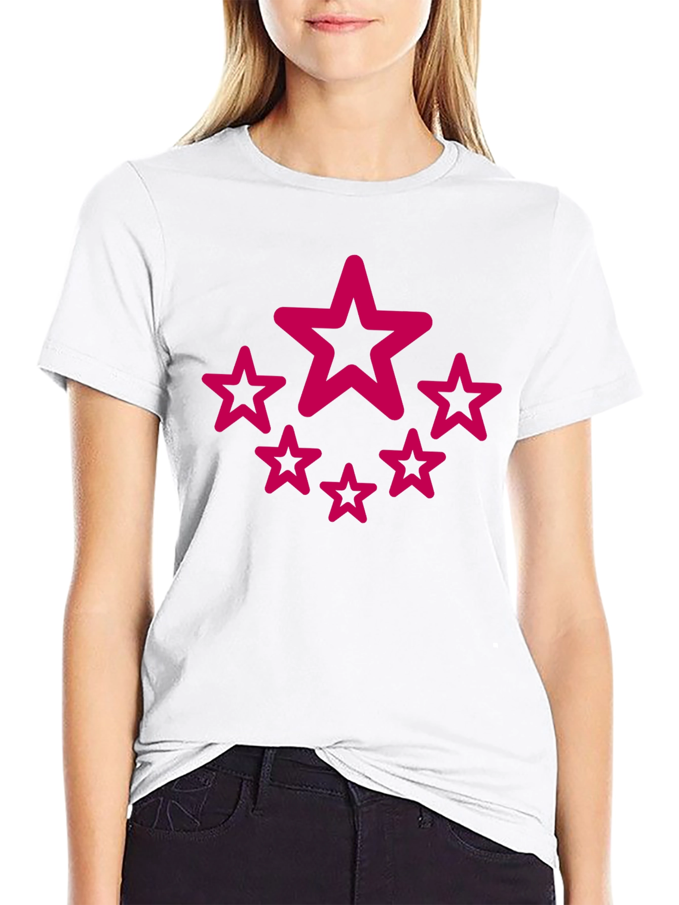 Star Circle Graphic Black T-Shirt