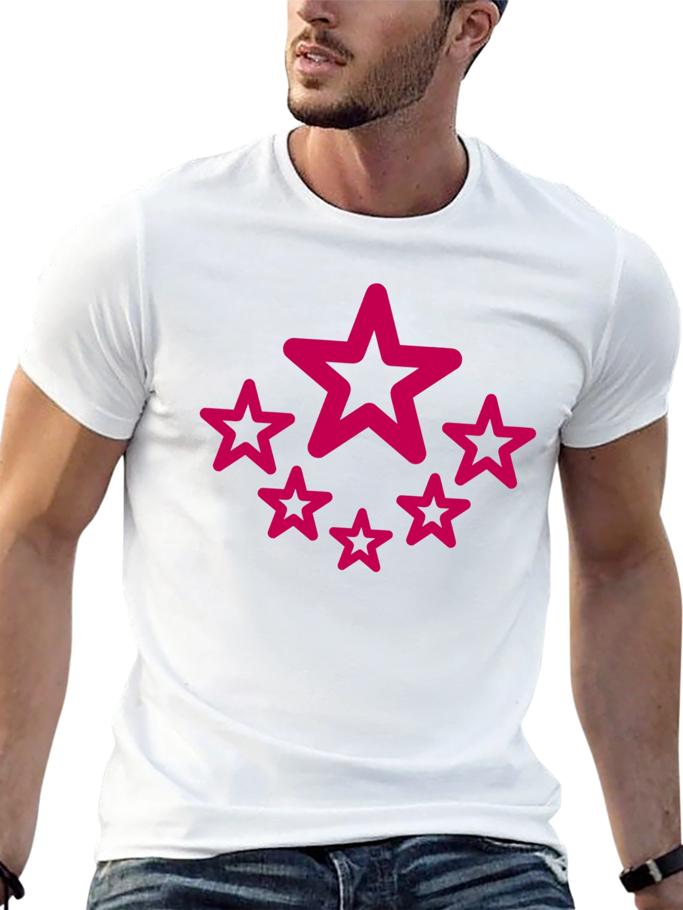 Star Circle Graphic Black T-Shirt
