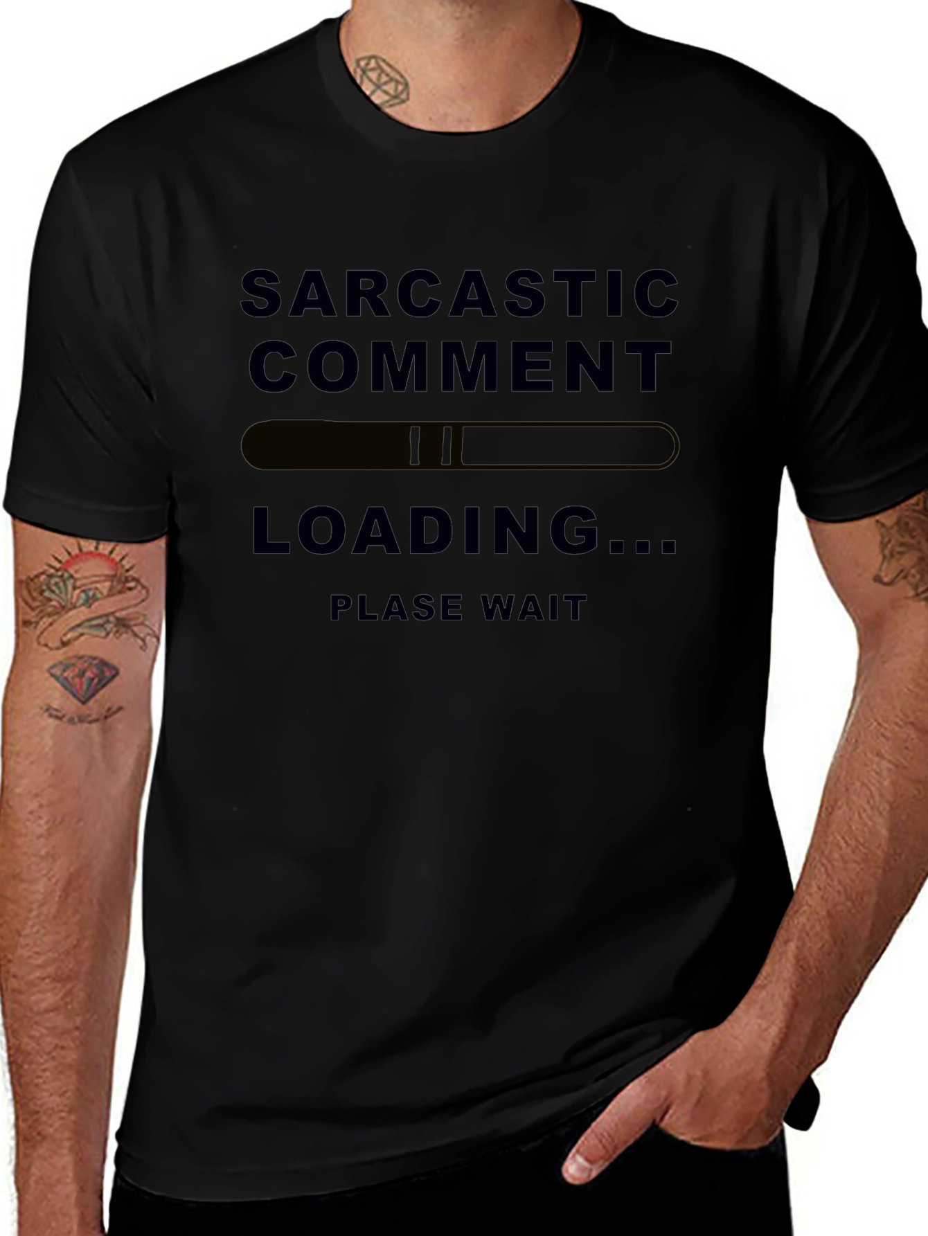 Sarcastic Comment Loading Mens Black T-Shirt