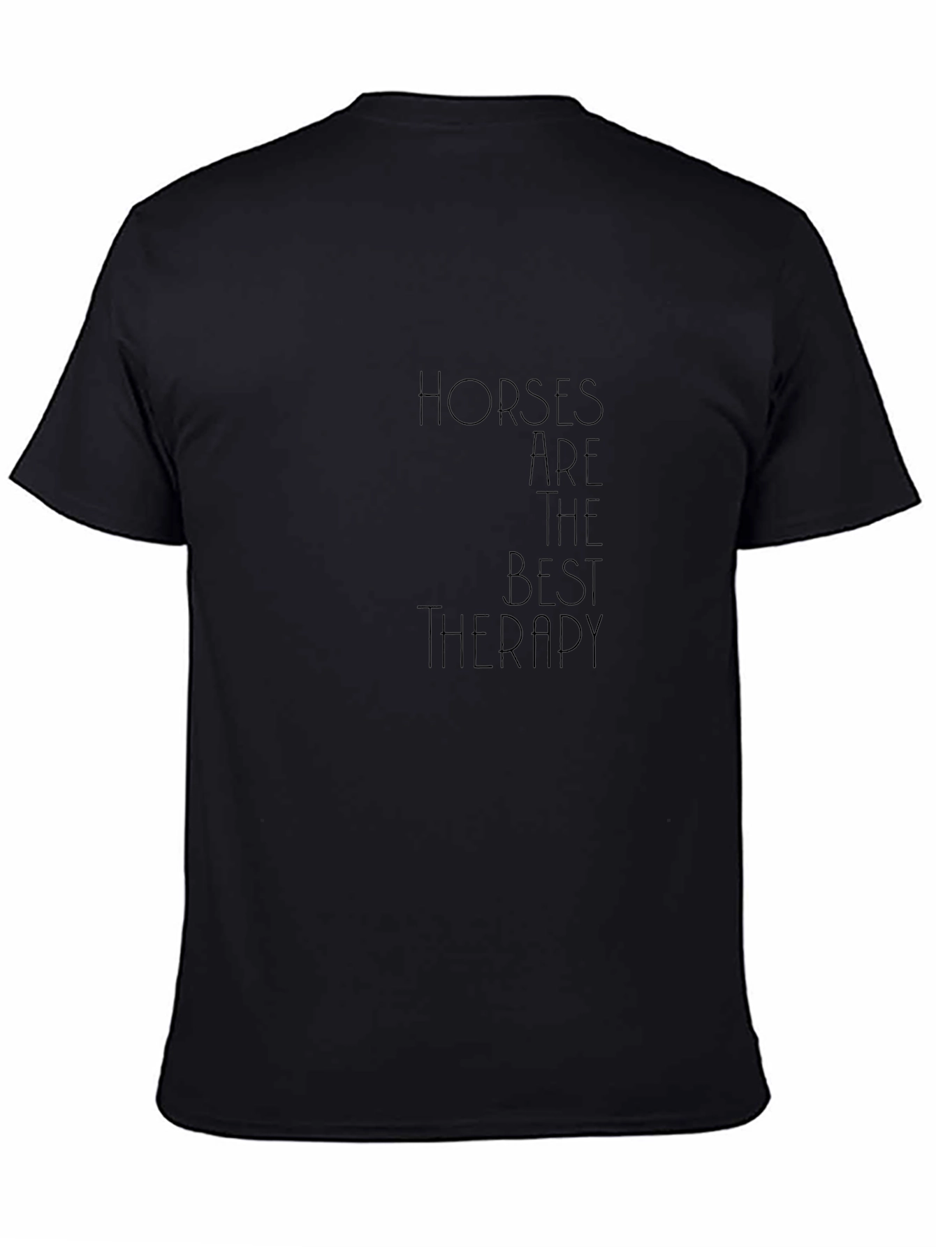 Horses Are Therapy Black Tee