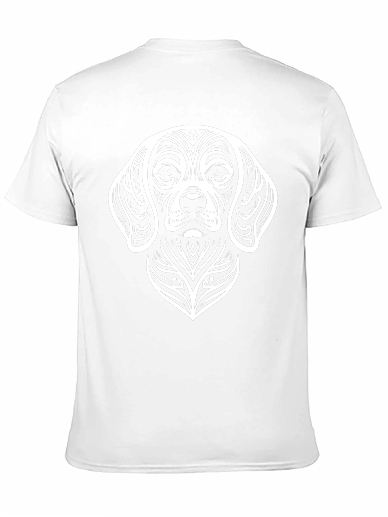 Tribal Dog Graphic Tee - Black