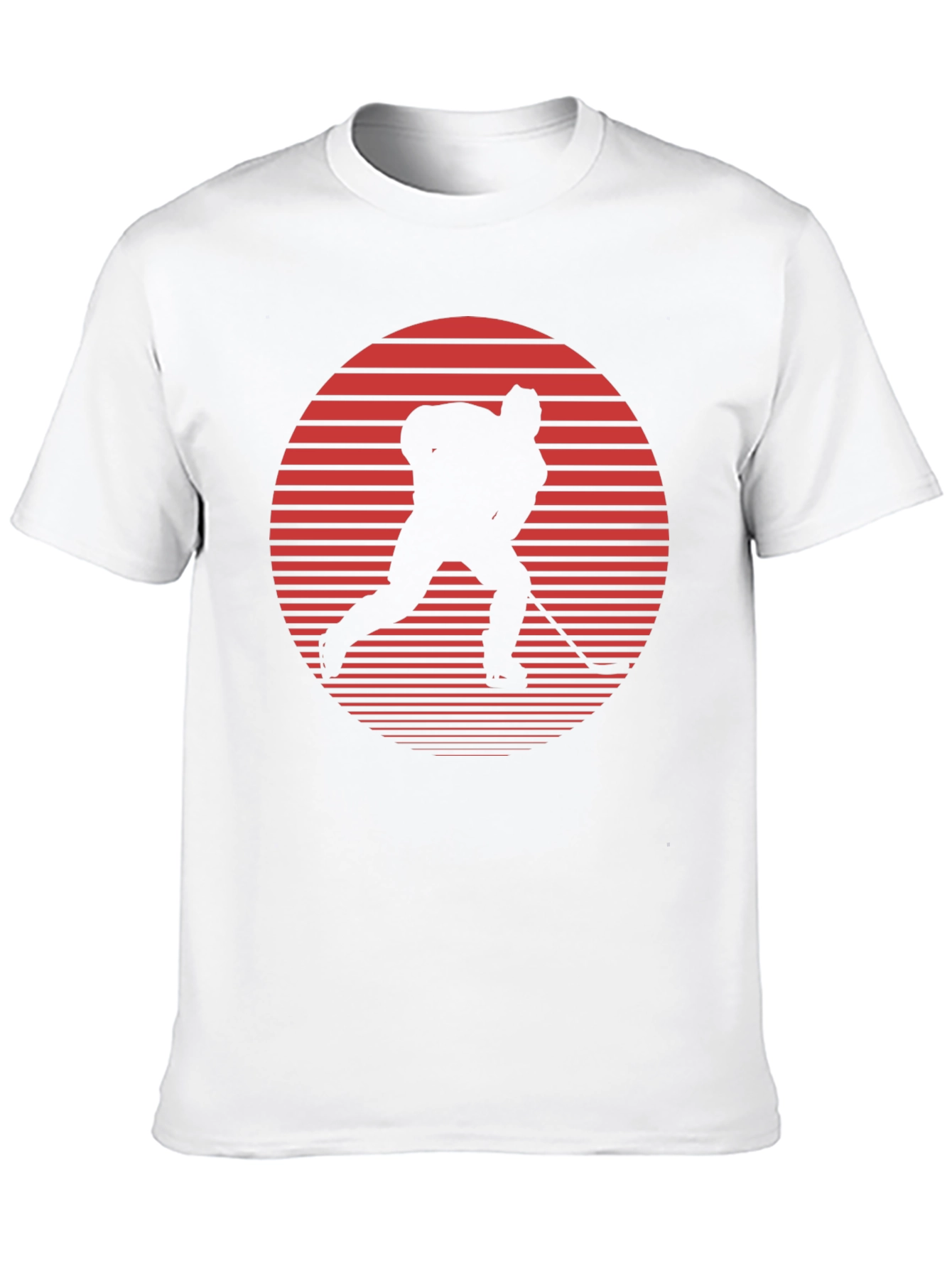 Hockey Player Graphic Tee - Retro Style