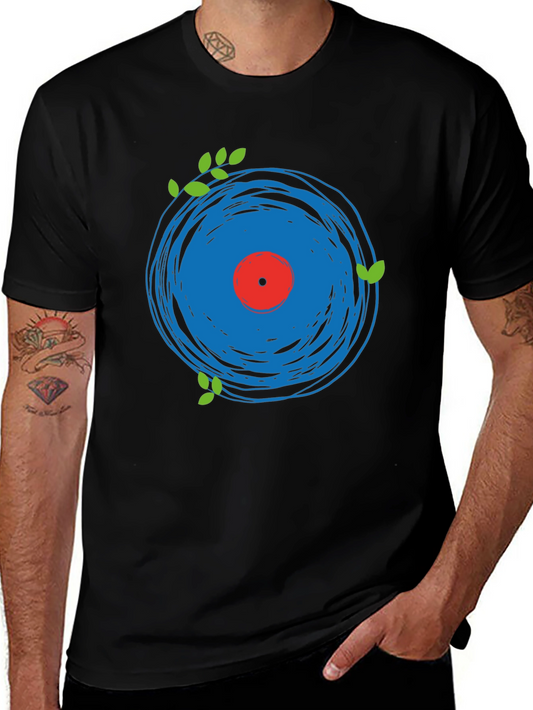 Abstract Vinyl Record Graphic Tee