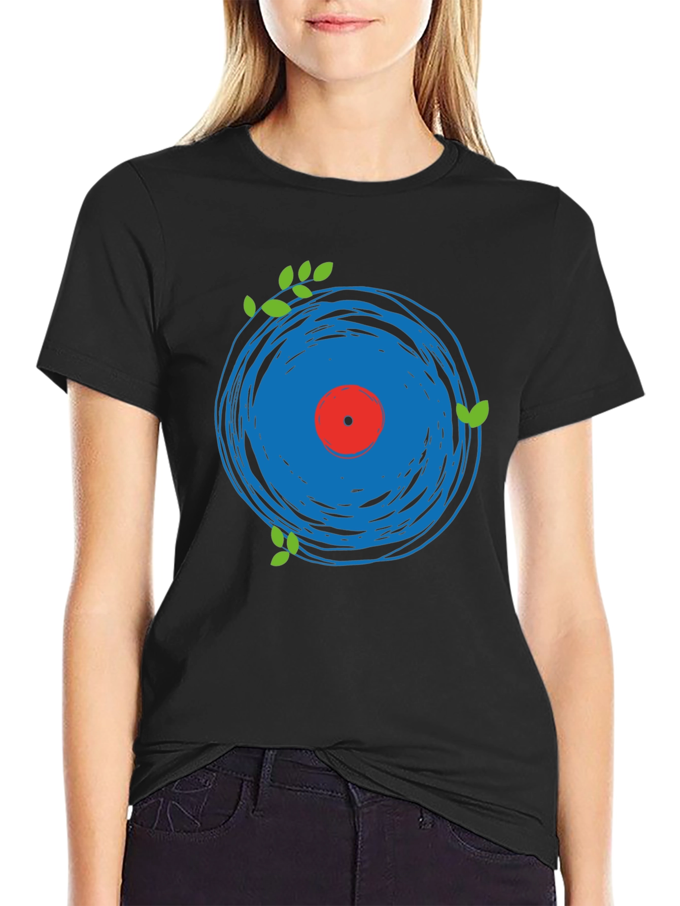 Abstract Vinyl Record Graphic Tee