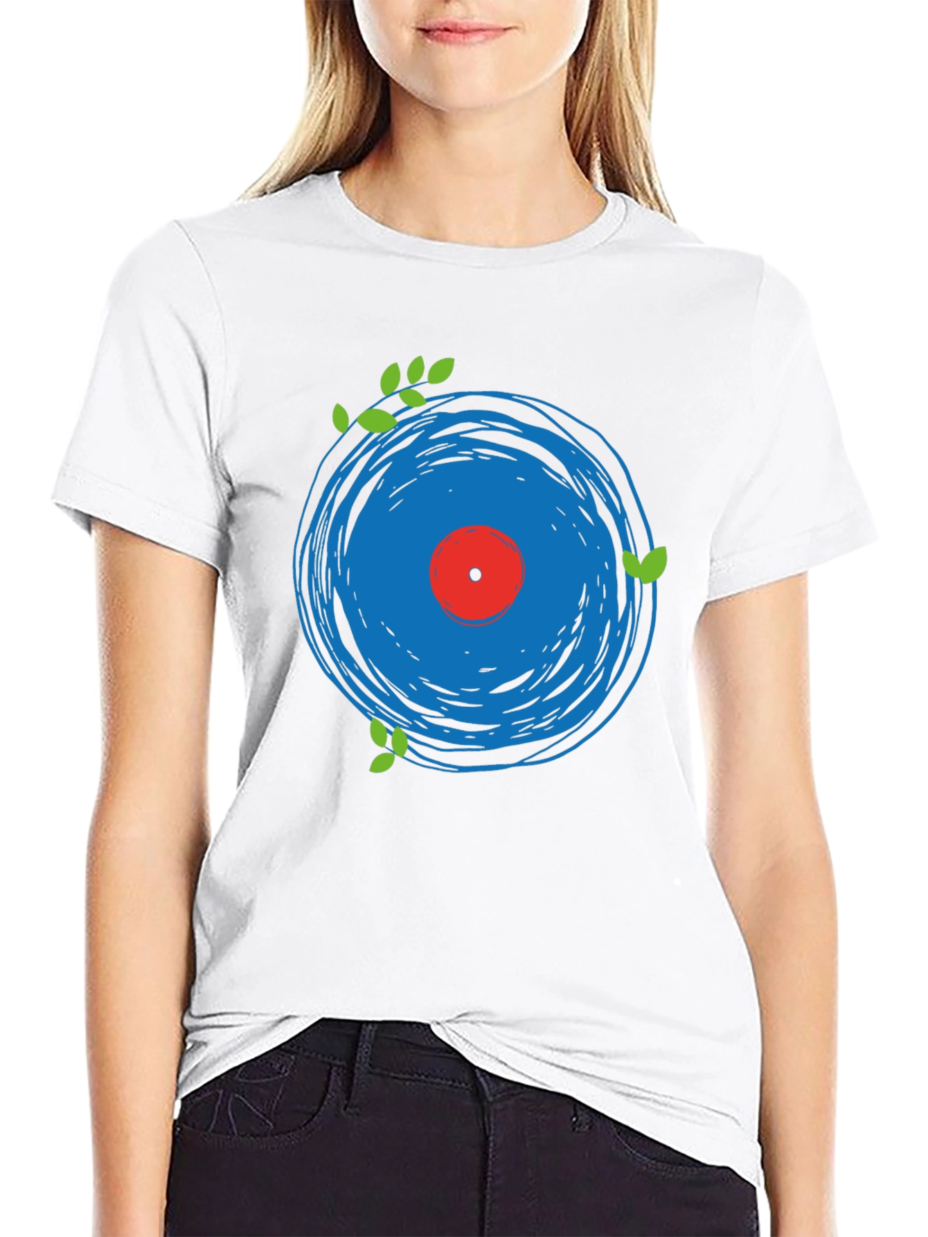 Abstract Vinyl Record Graphic Tee
