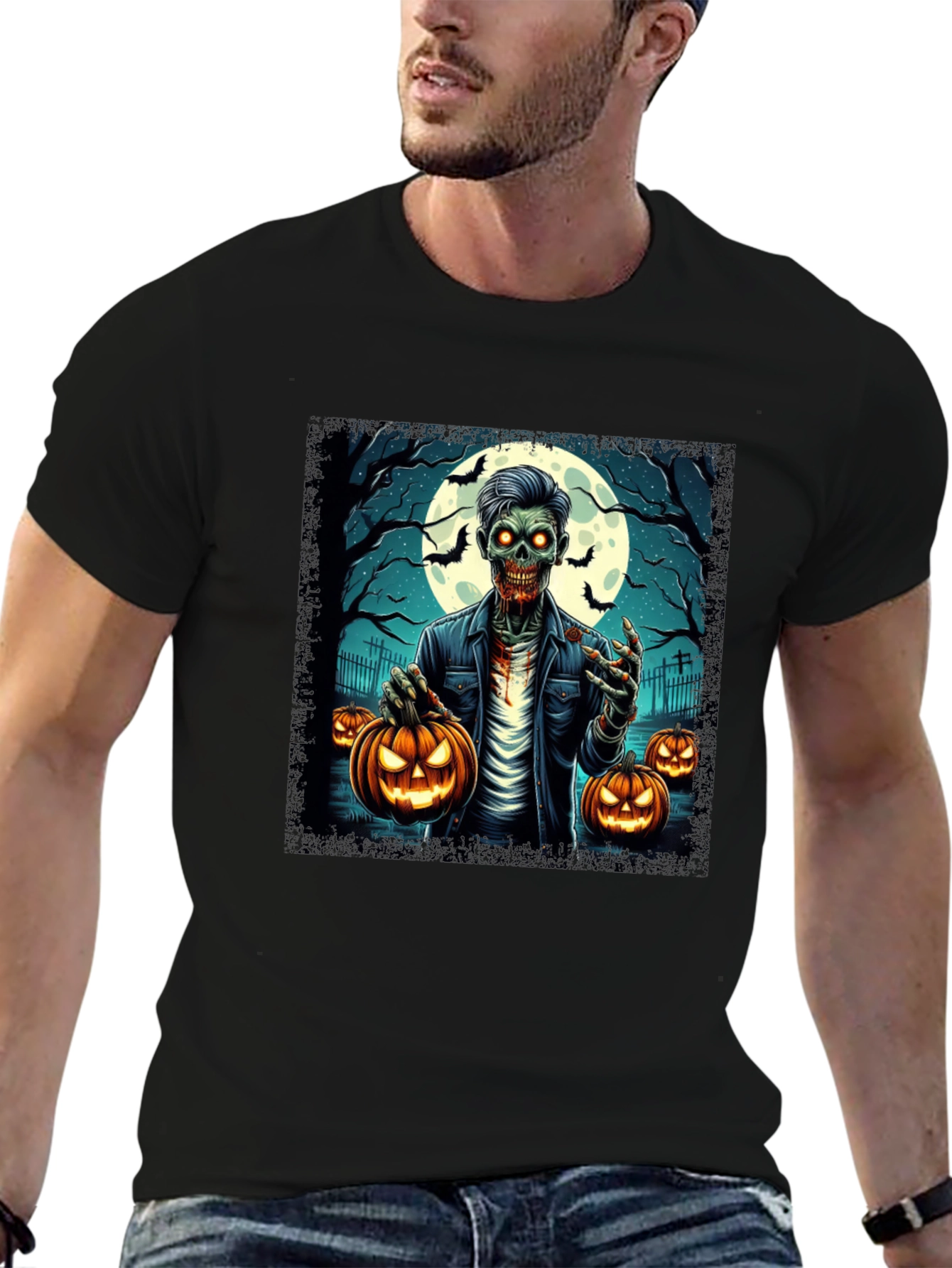 Zombie Halloween Graphic T-Shirt