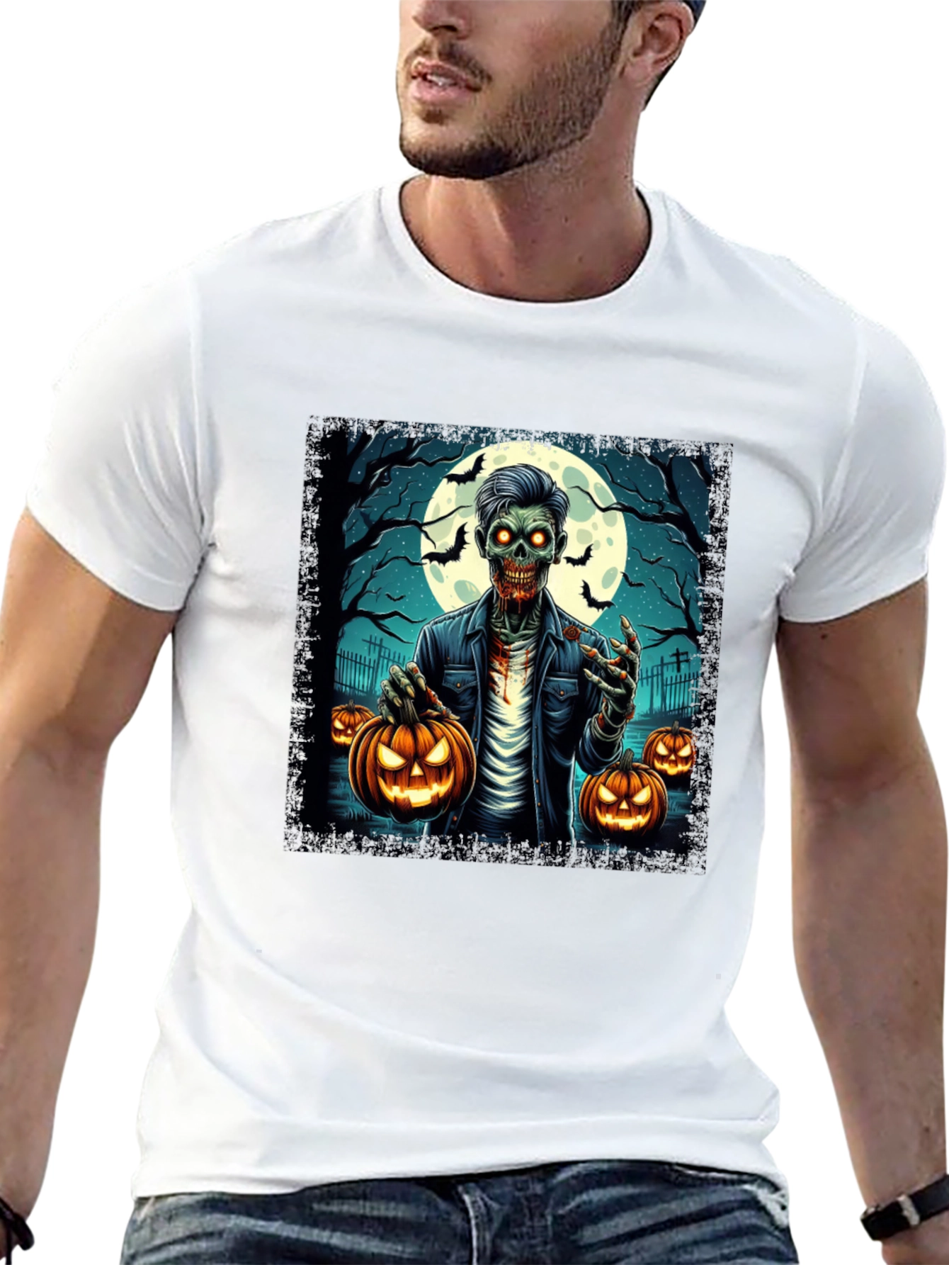 Zombie Halloween Graphic T-Shirt
