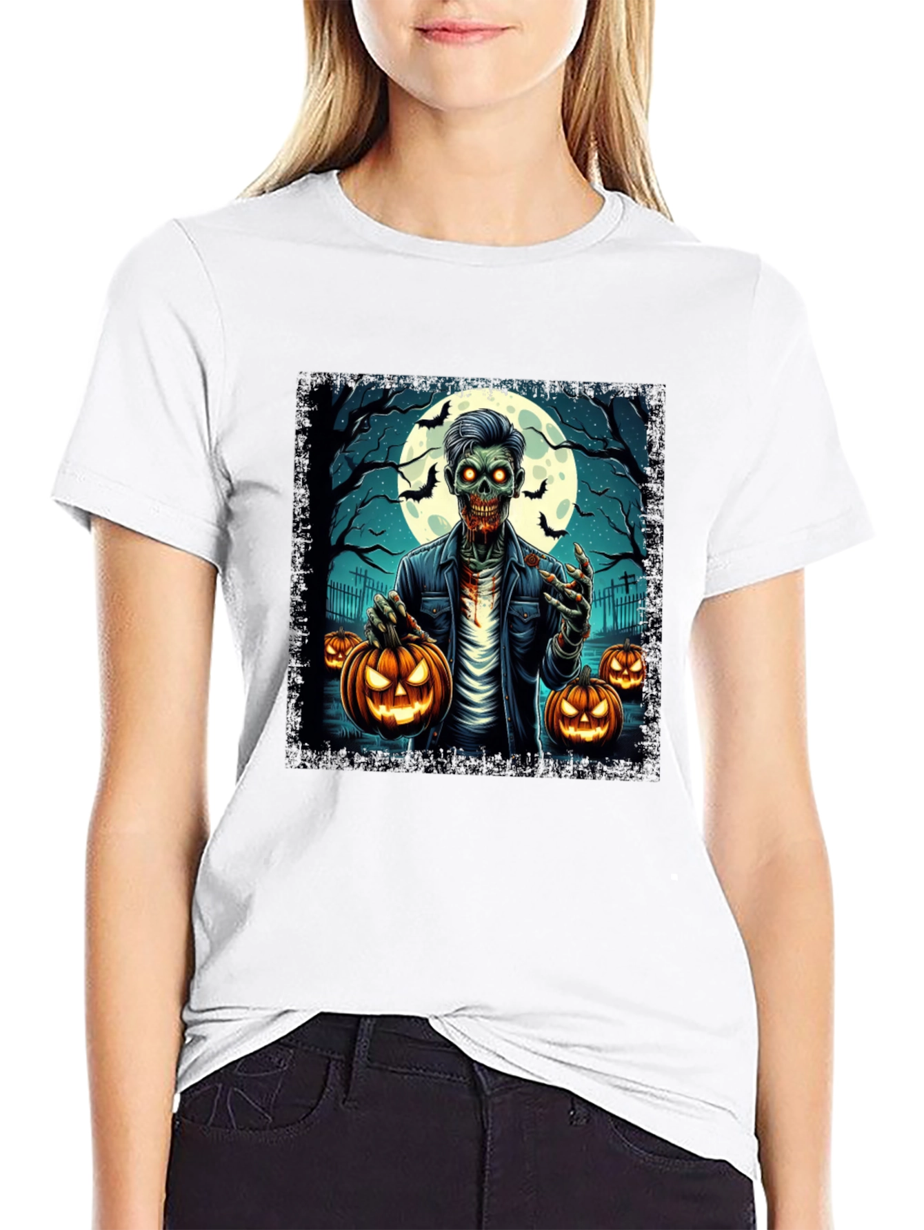 Zombie Halloween Graphic T-Shirt