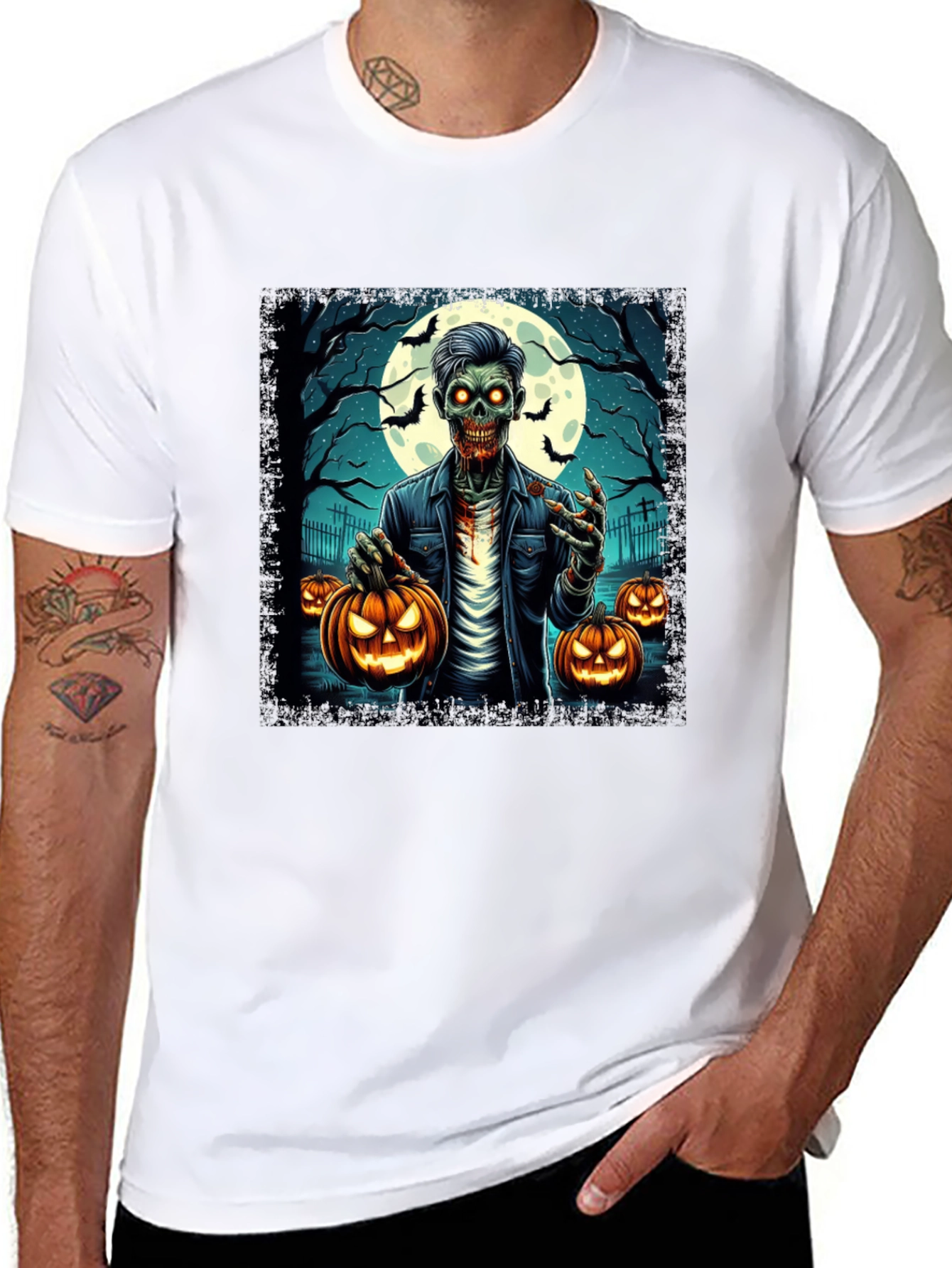 Zombie Halloween Graphic T-Shirt