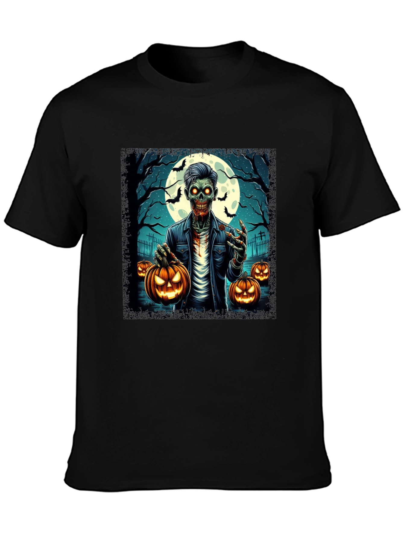 Zombie Halloween Graphic T-Shirt
