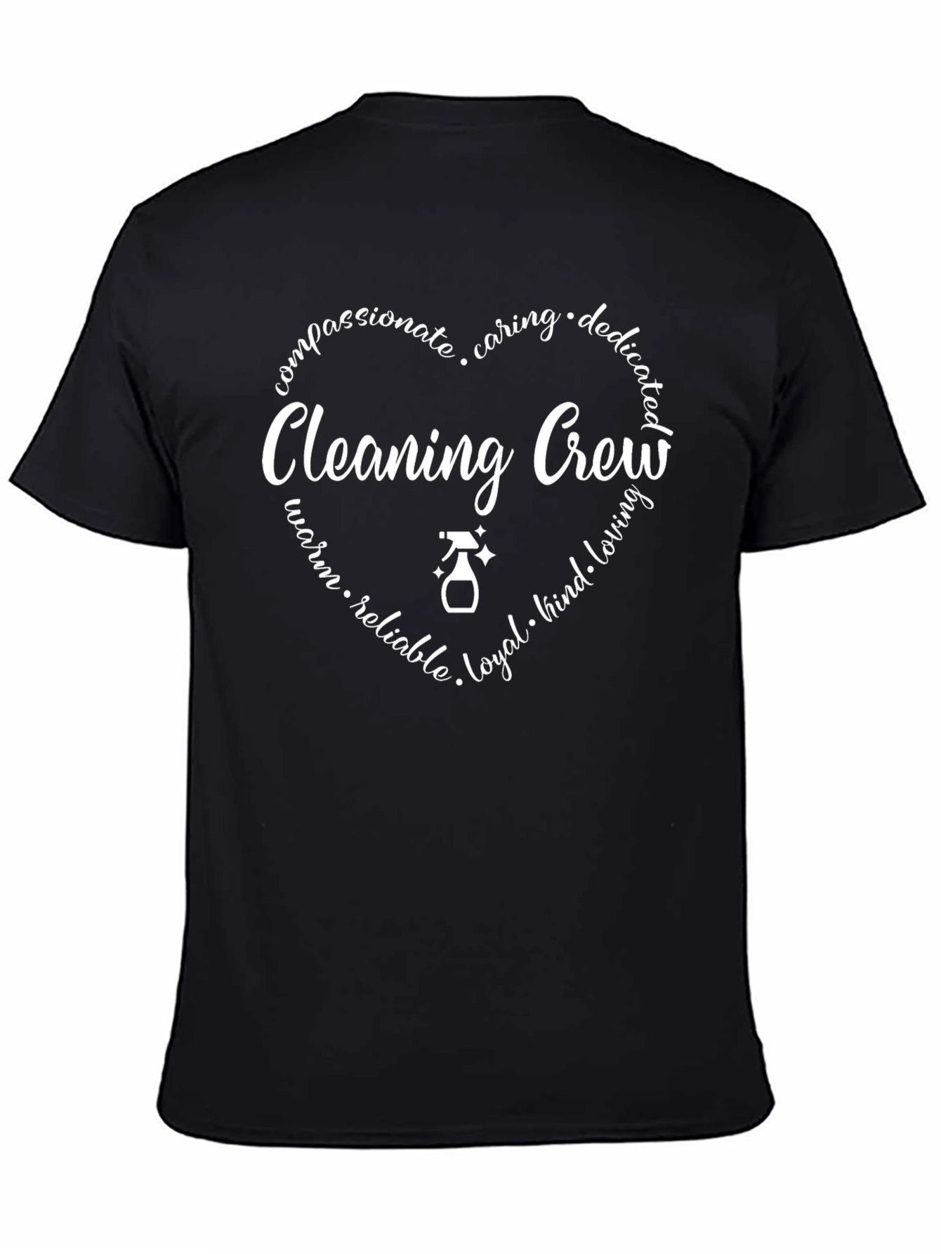 Cleaning Crew Heart Graphic Tee - Black