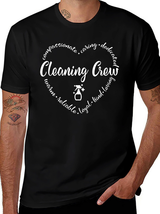 Cleaning Crew Heart Graphic Tee - Black