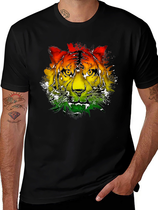 Rasta Tiger Graphic Tee - Cool Reggae T-Shirt