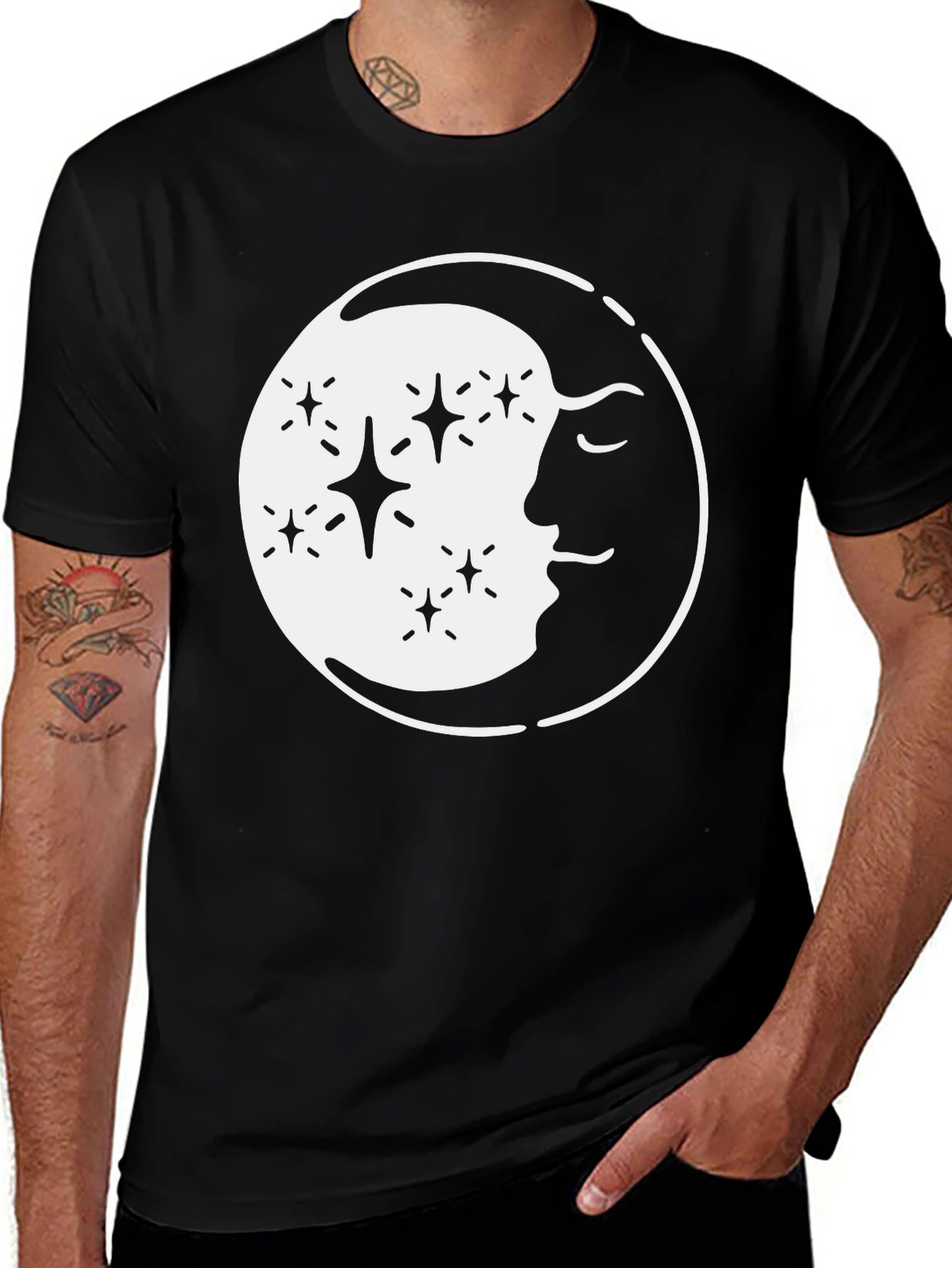 Celestial Moon Graphic T-Shirt