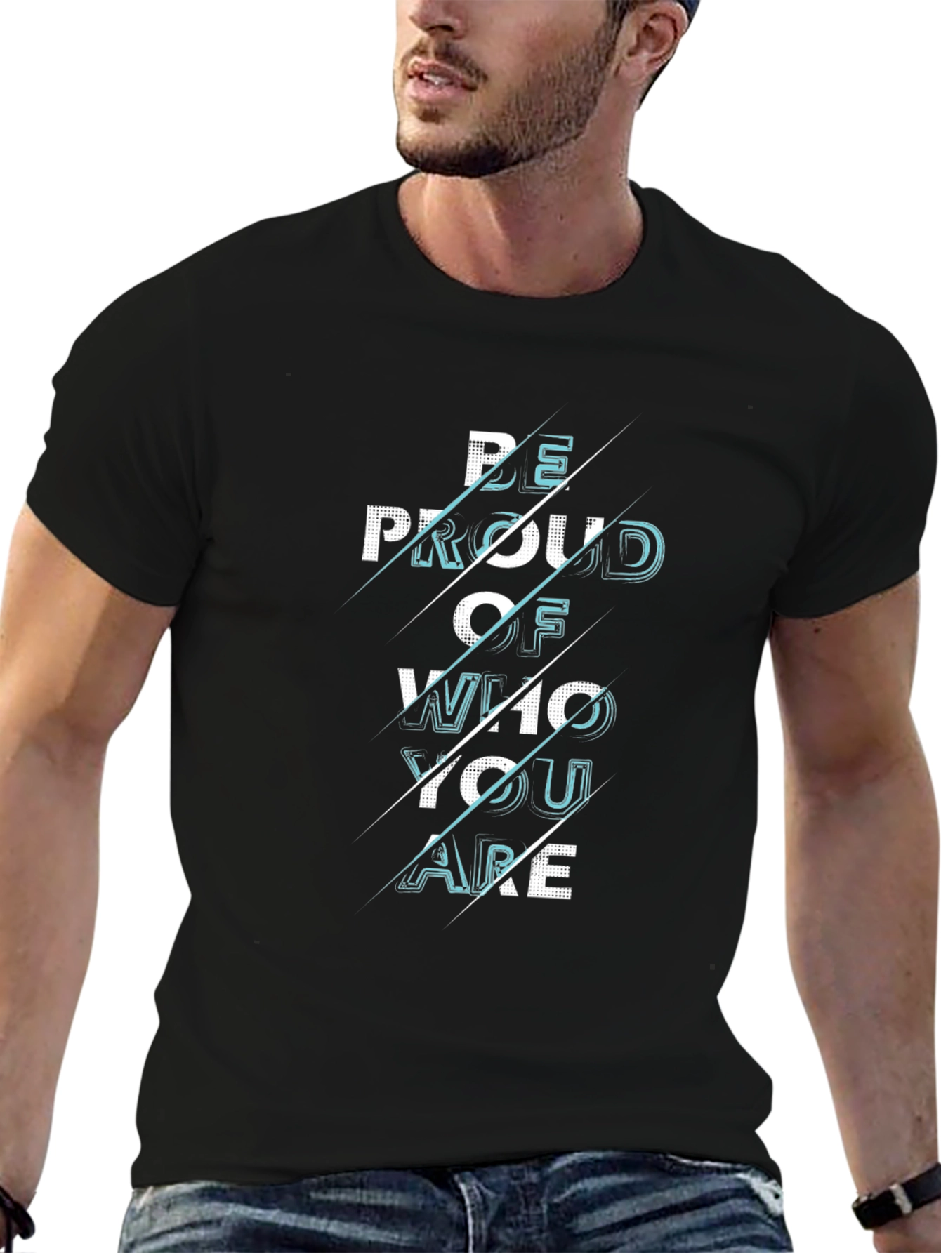 Be Proud Graphic Black T-Shirt