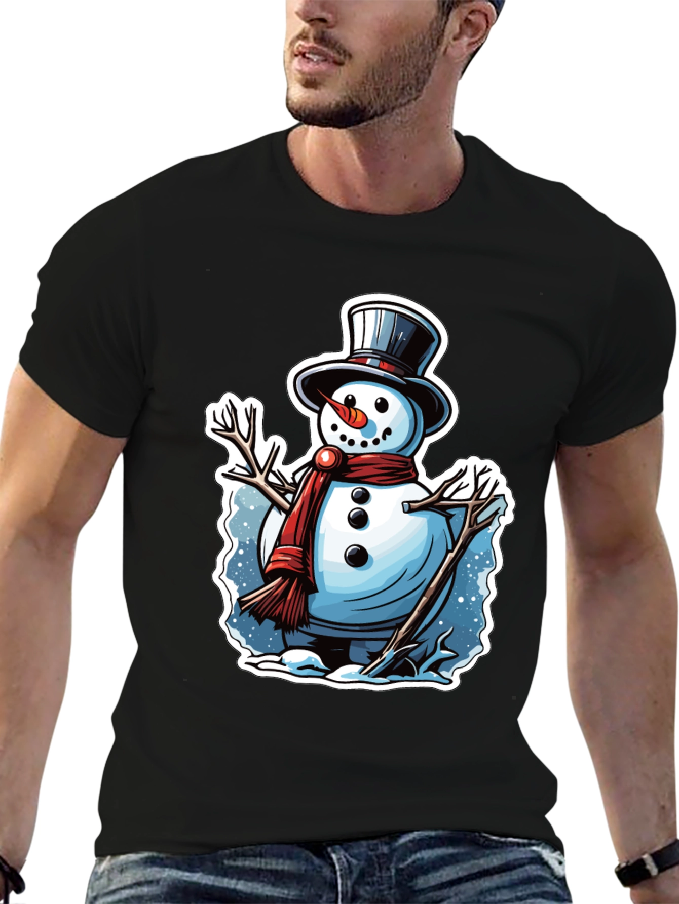 Festive Snowman Graphic Tee