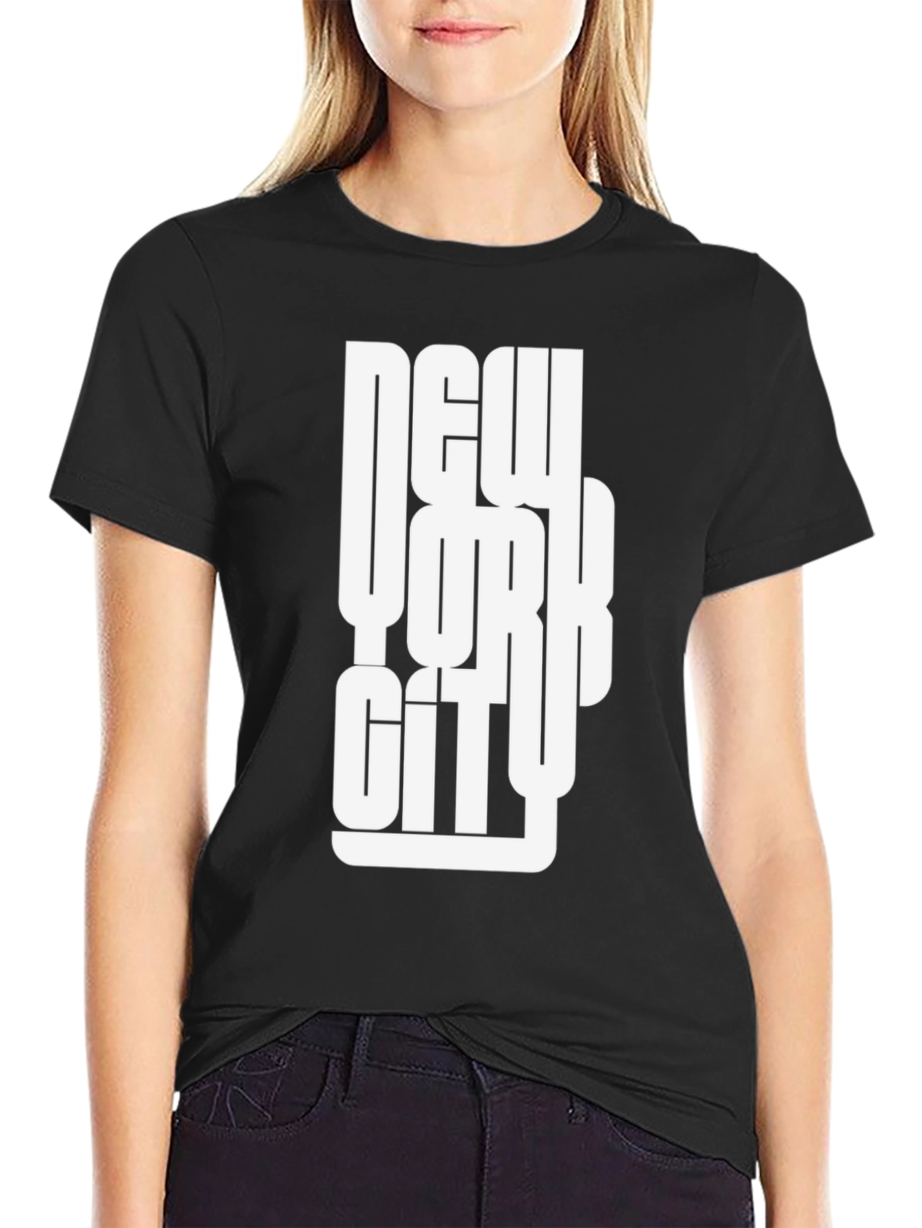 New York City Graphic Print Black T-Shirt