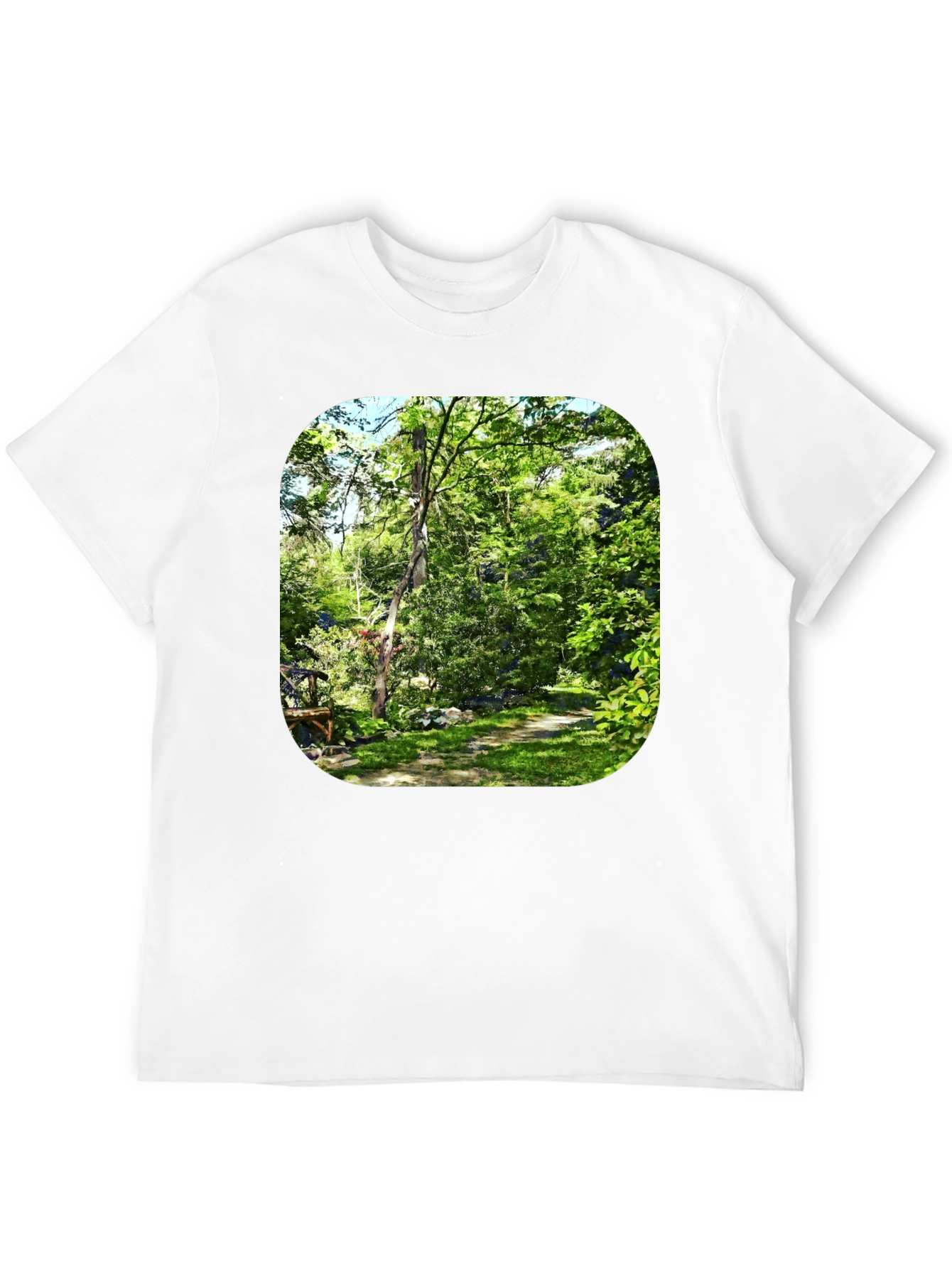 Nature Scene Graphic Black T-Shirt