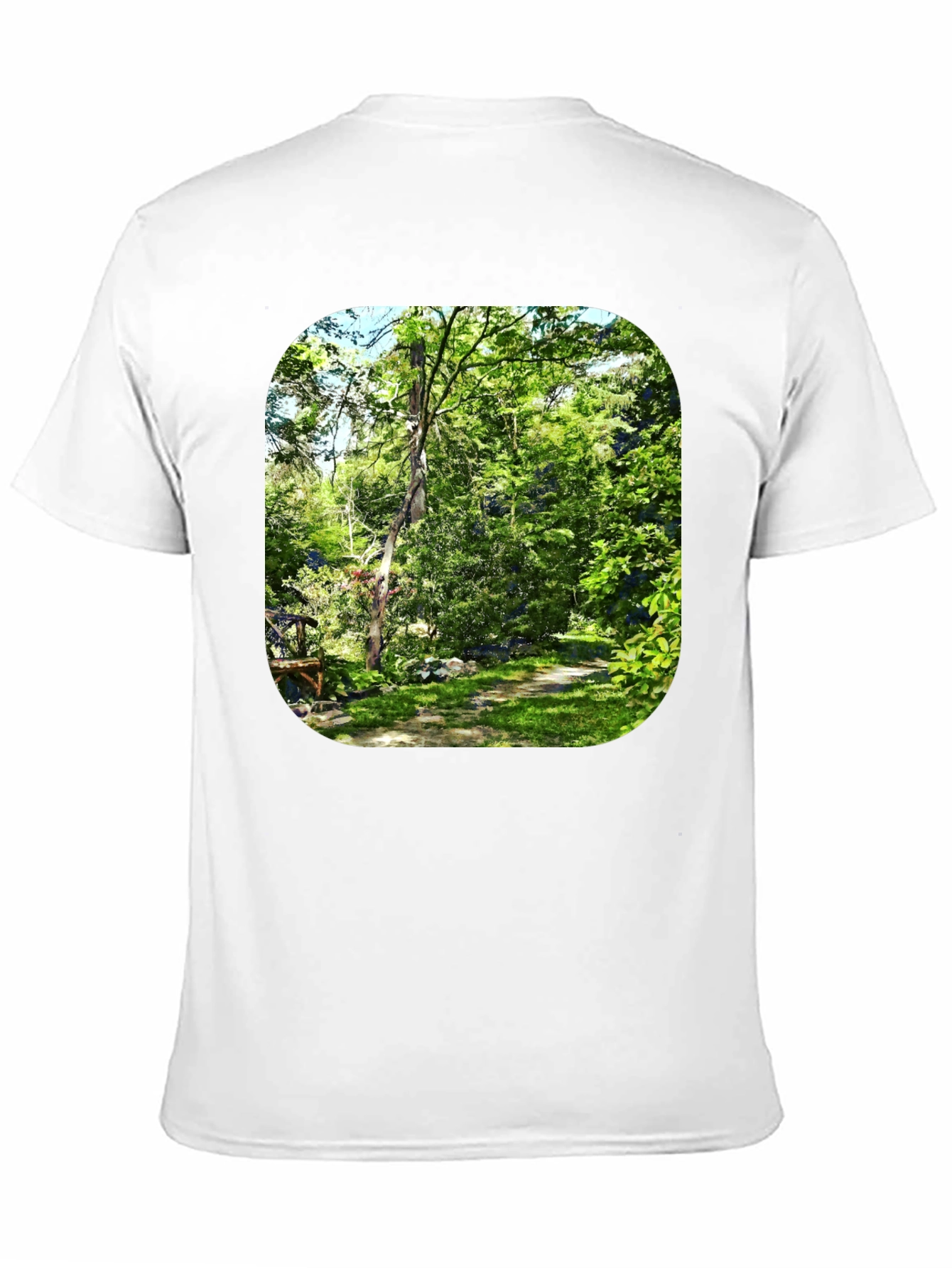 Nature Scene Graphic Black T-Shirt