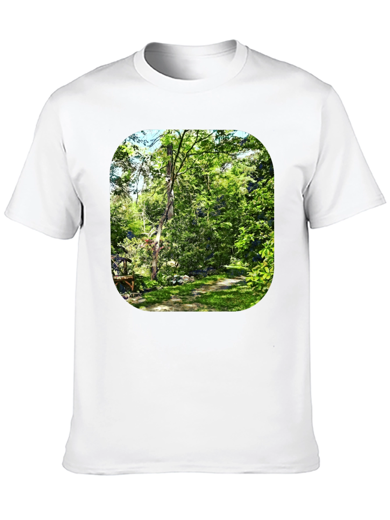 Nature Scene Graphic Black T-Shirt