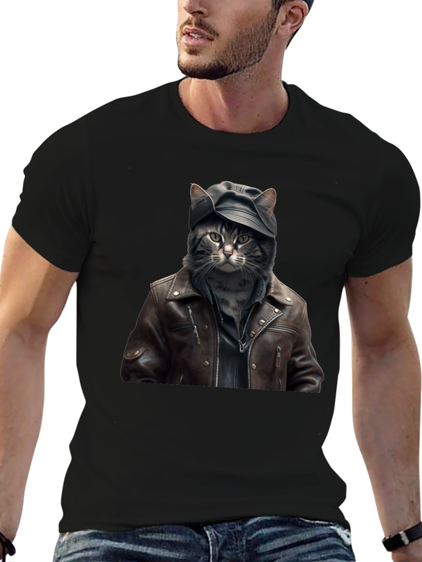 Cool Cat Biker T-Shirt