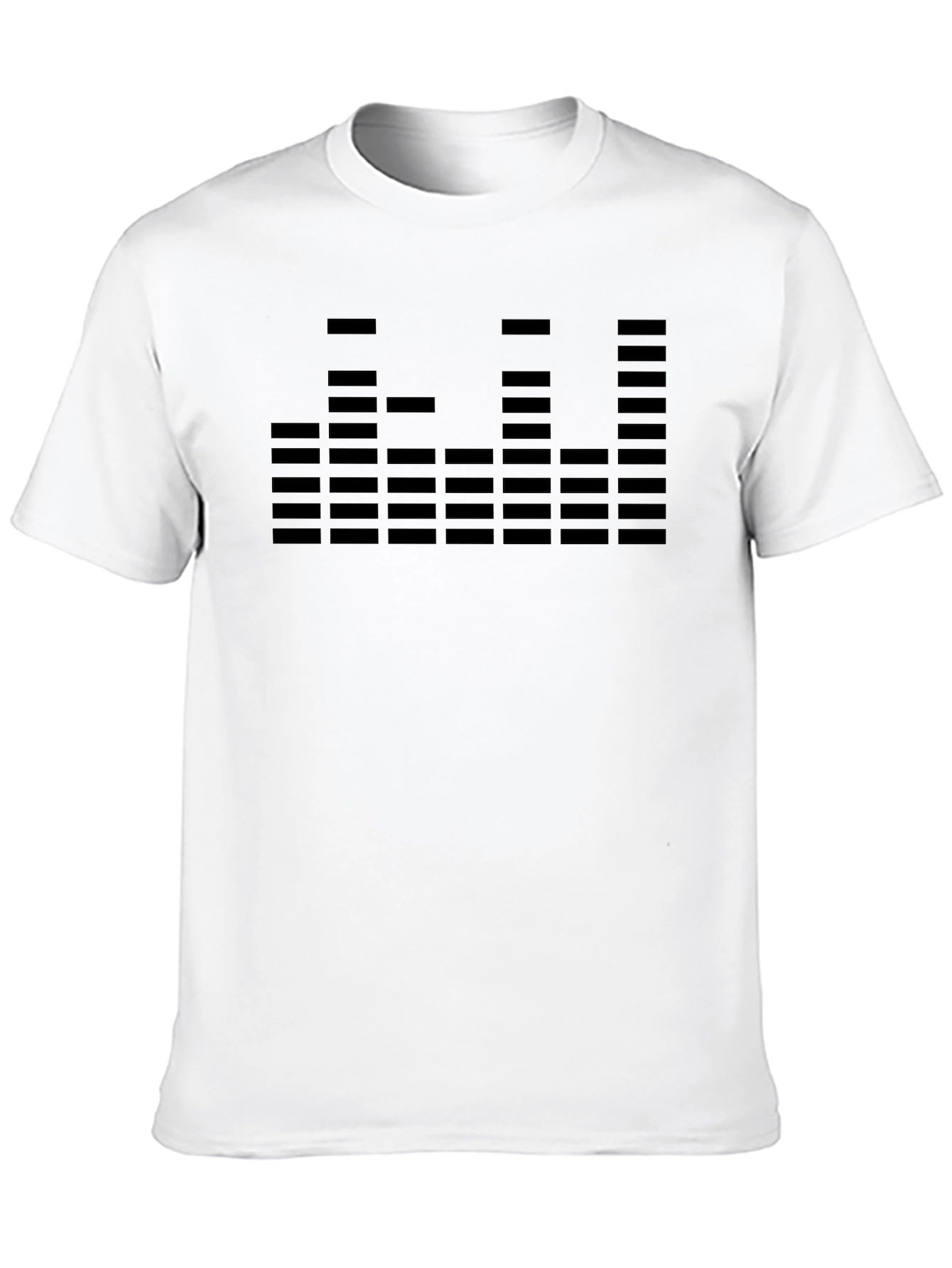 Modern Graphic Tee: Audio Equalizer Design