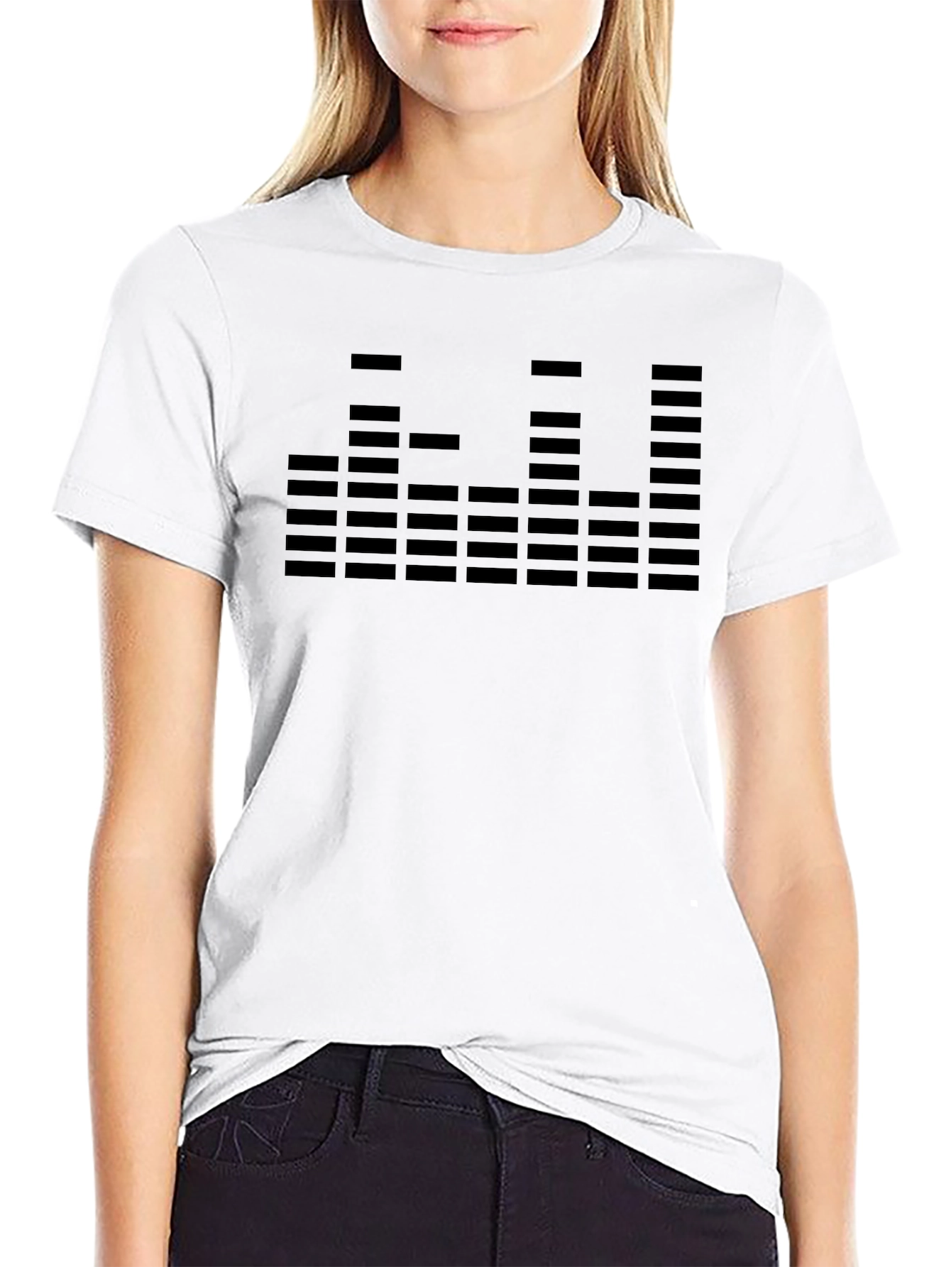 Modern Graphic Tee: Audio Equalizer Design