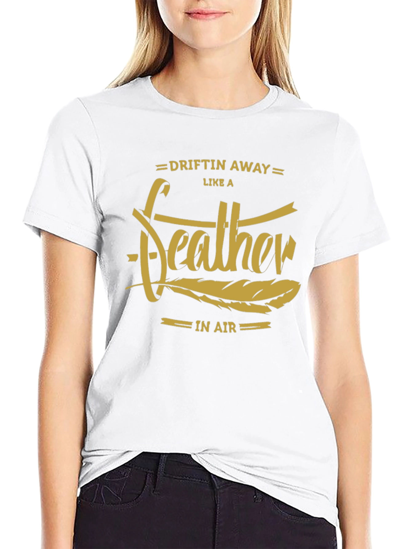 Driftin Away Feather Graphic T-Shirt