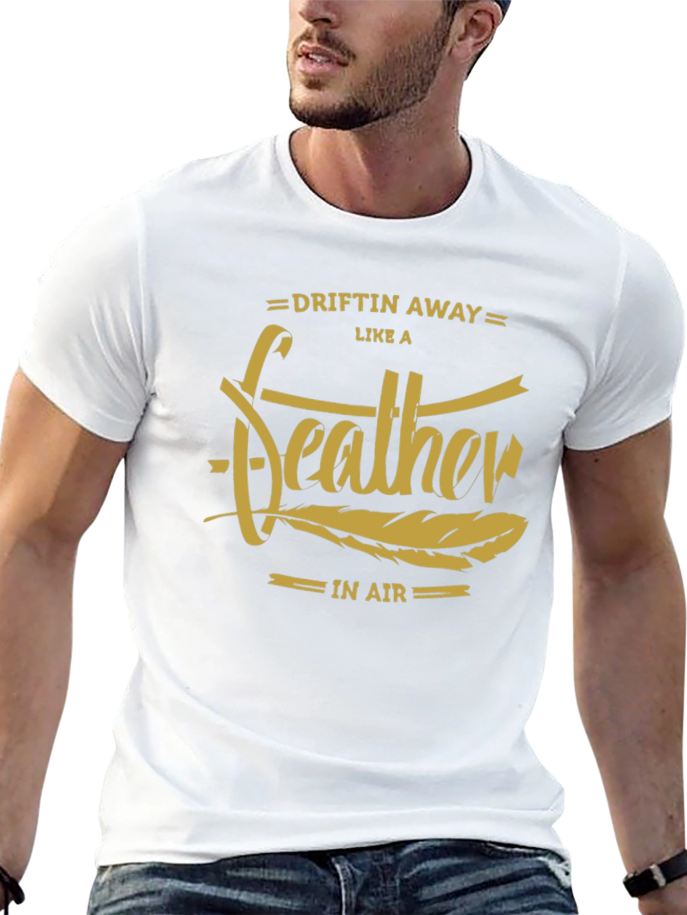 Driftin Away Feather Graphic T-Shirt