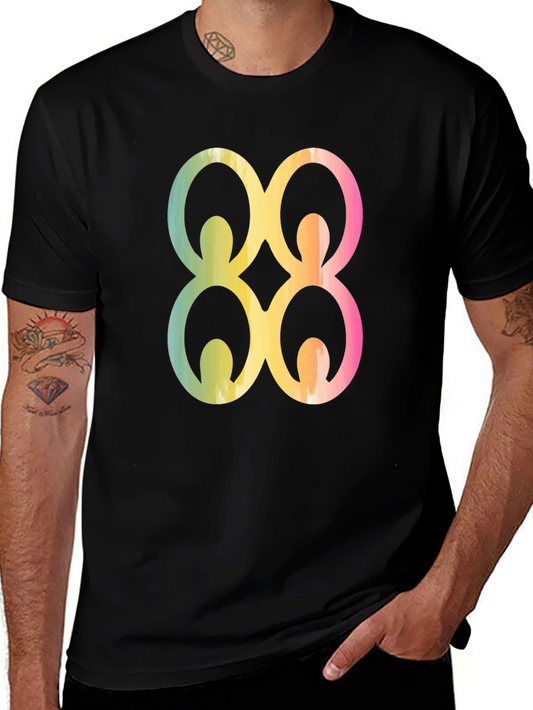 Adinkra Symbol Graphic Tee - Black