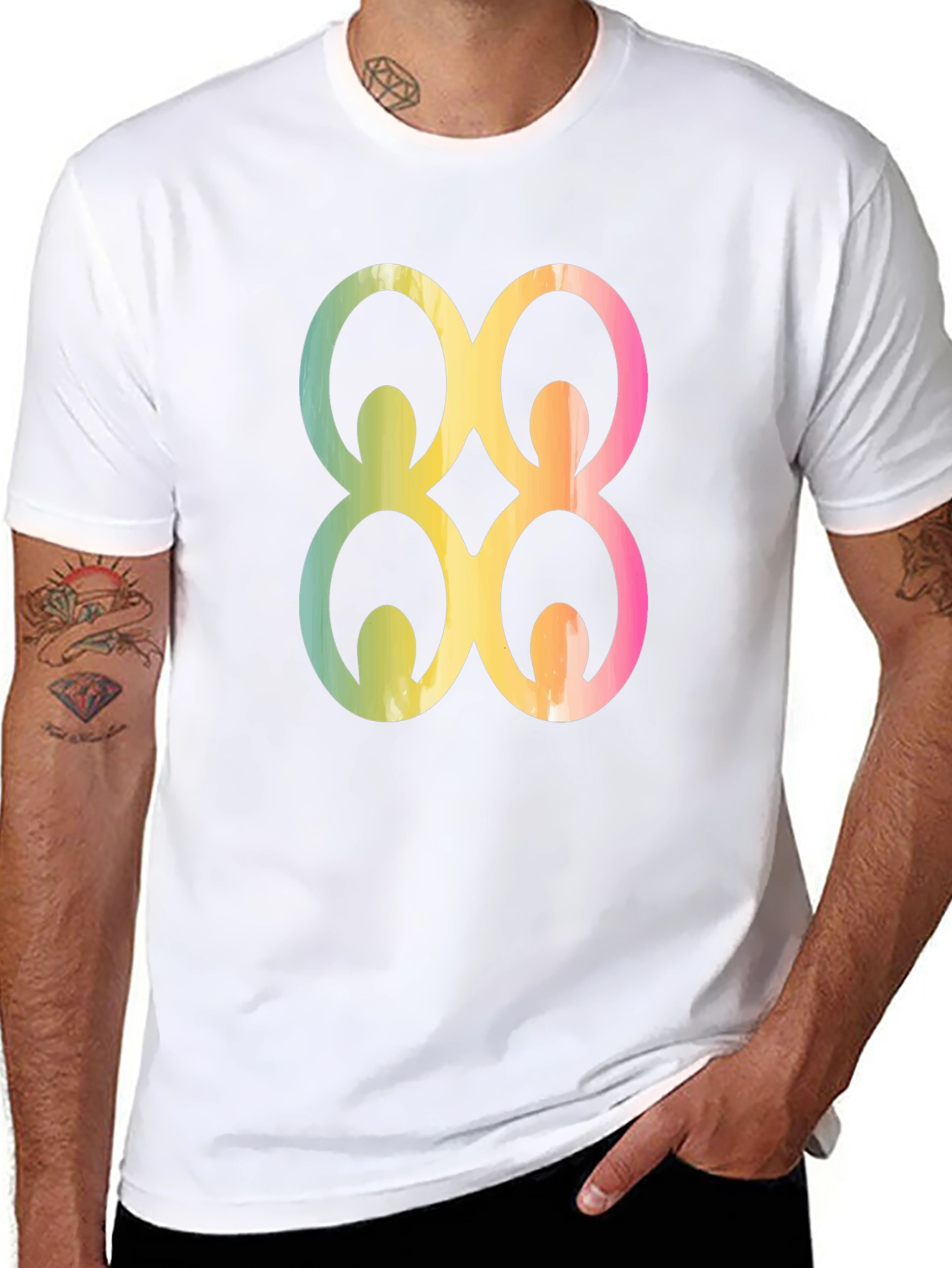 Adinkra Symbol Graphic Tee - Black