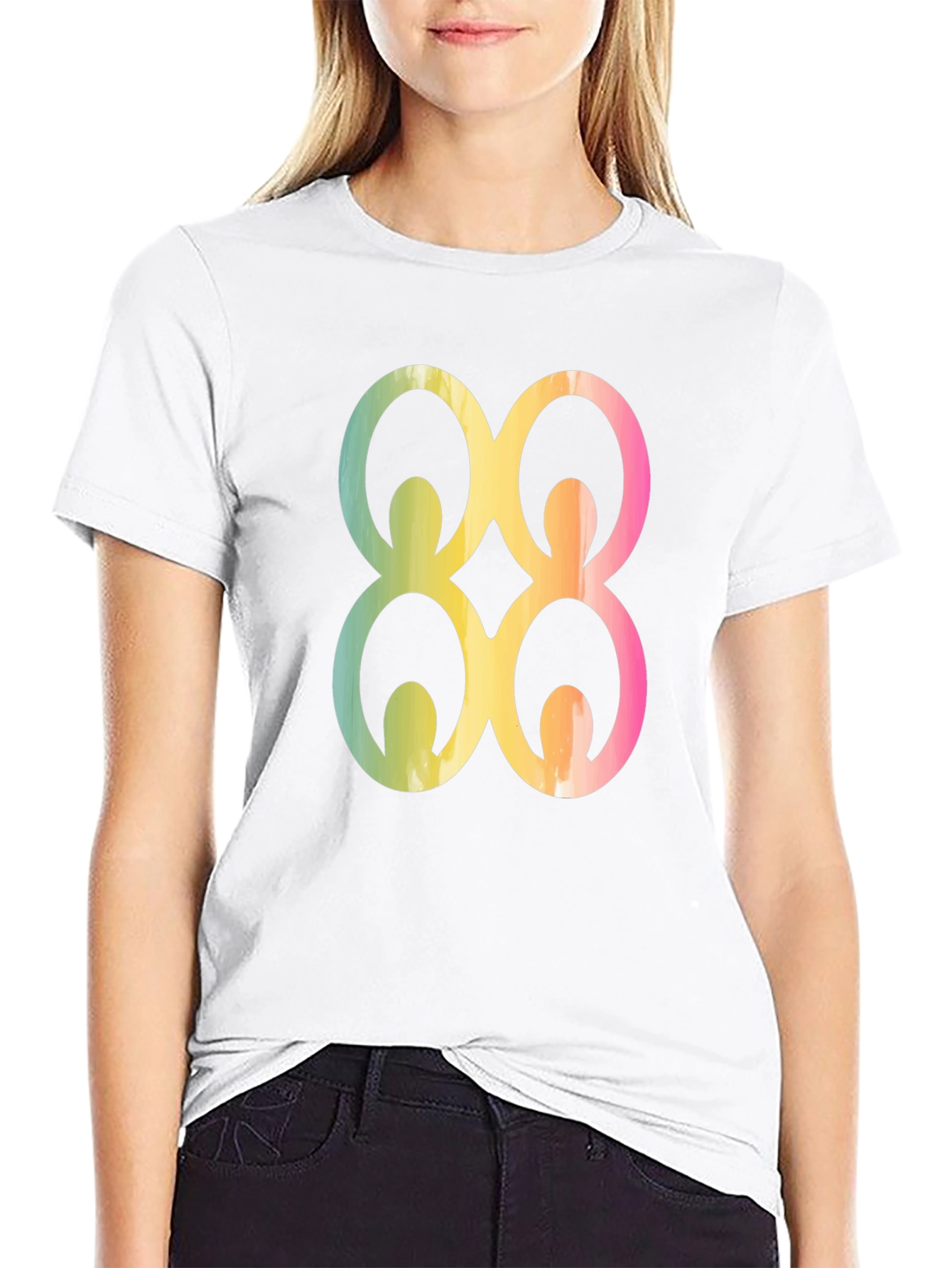 Adinkra Symbol Graphic Tee - Black